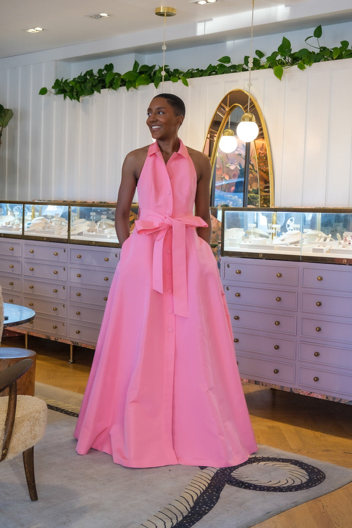 CAROLINA HERRERA | HALTER GOWN WITH SASH