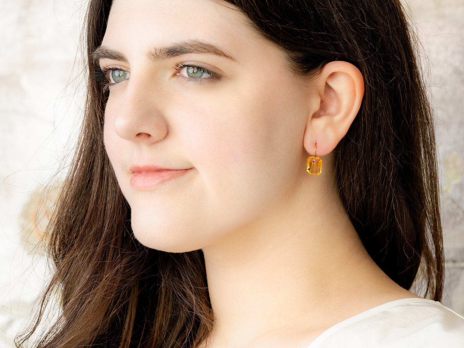 MARIE HÉLÈNE DE TAILLAC | EMERALD CUT GEM EARRINGS