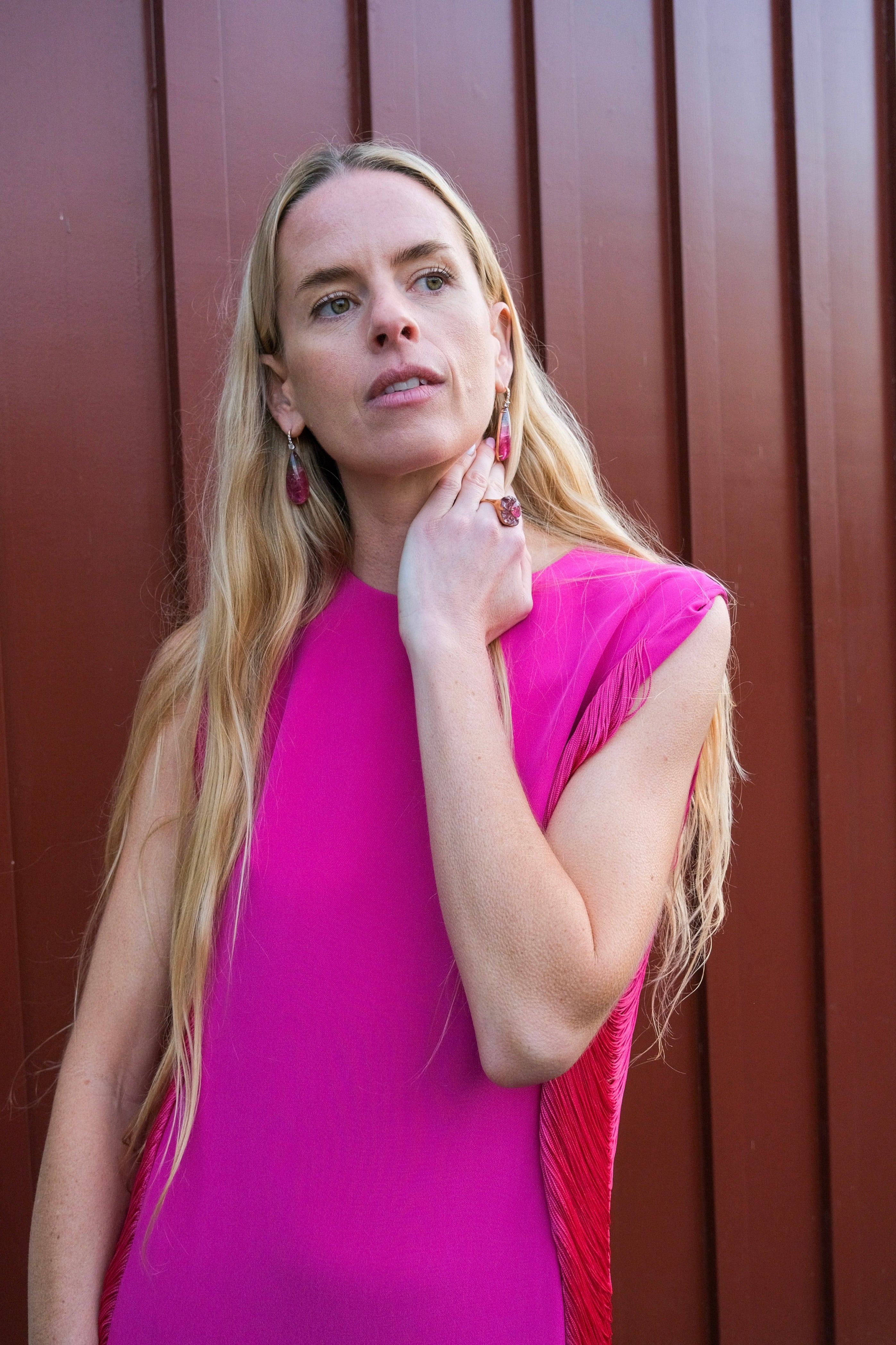 FFORME | SILK FRINGE BIANCA DRESS