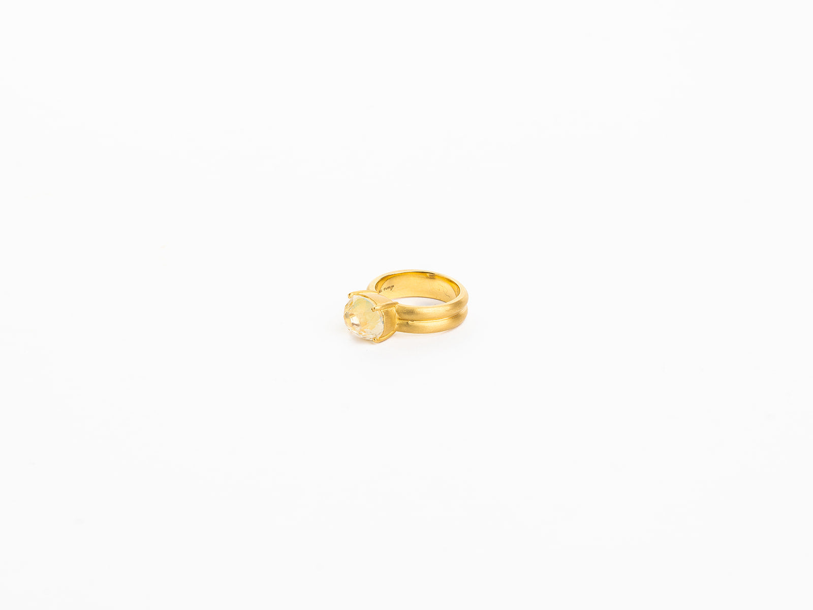 IRENE NEUWIRTH | HEROIC RAINBOW MOONSTONE DOUBLE BAND RING