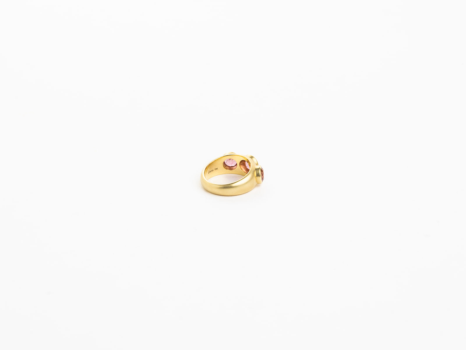 IRENE NEUWIRTH | TRIPLE BEZEL SET PINK TOURMALINE RING