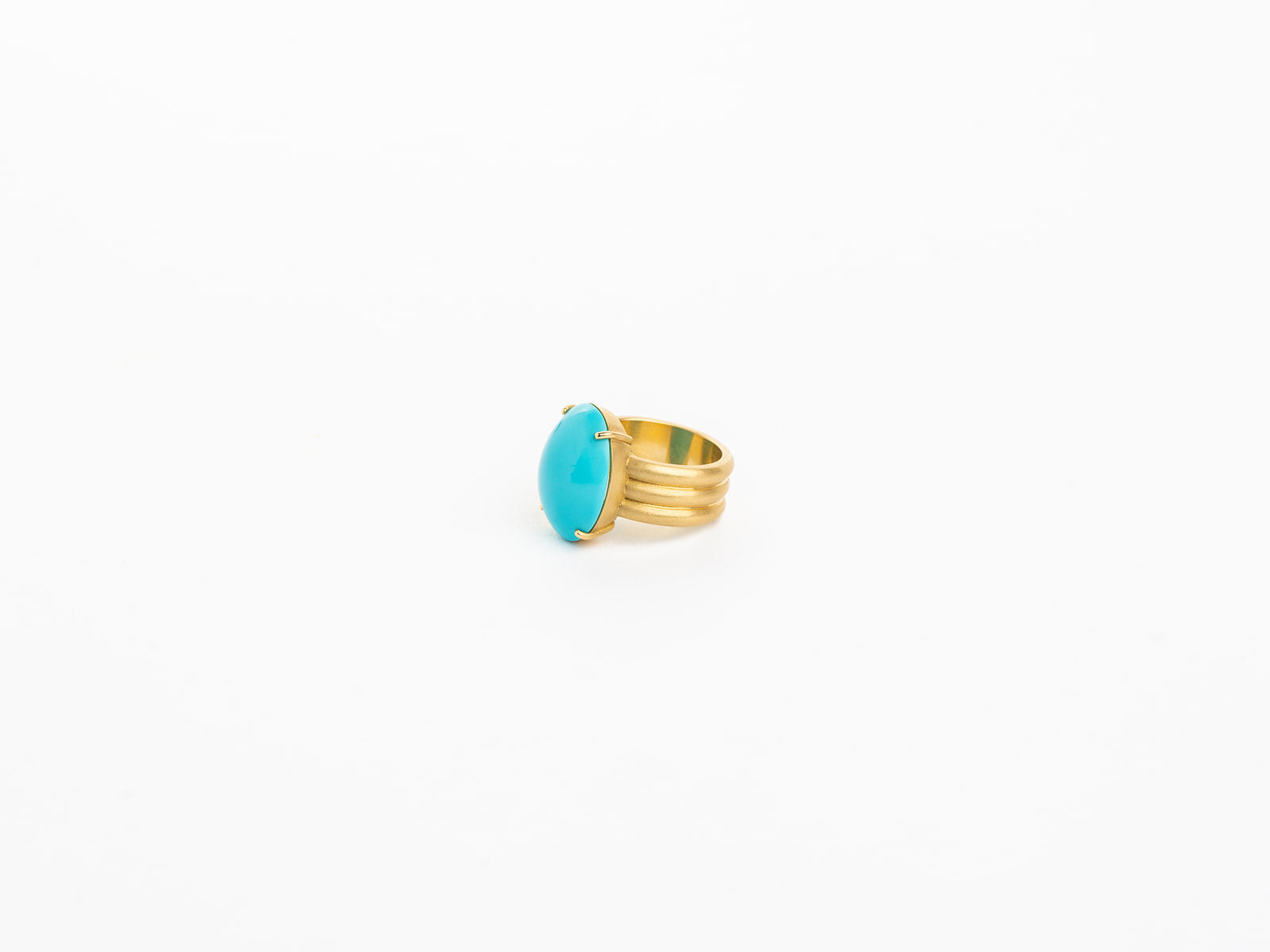 IRENE NEUWIRTH | HEROIC TURQUOISE TRIPLE GOLD BAND RING