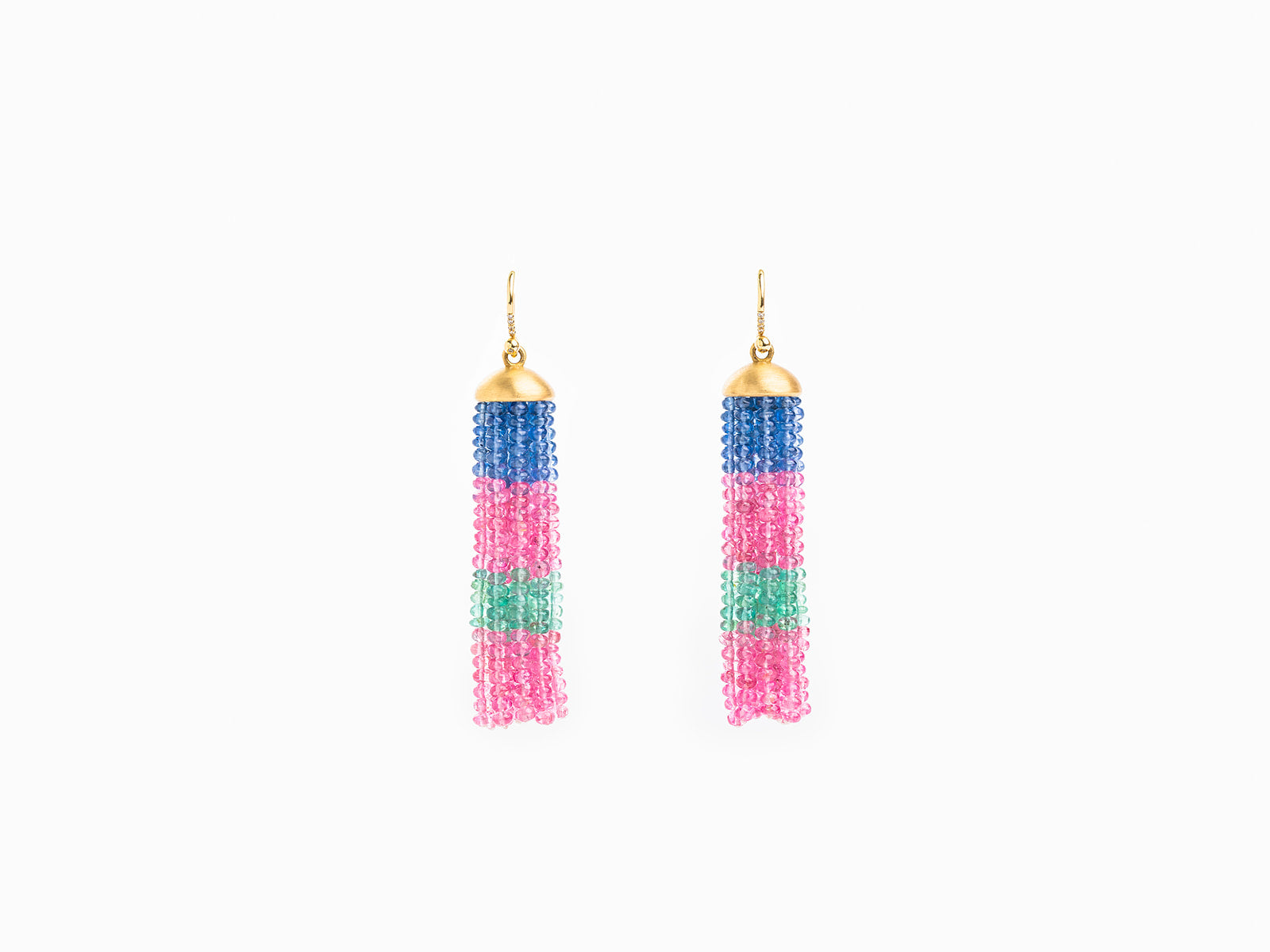 IRENE NEUWIRTH | MULTI BEADED TASSEL EARRINGS
