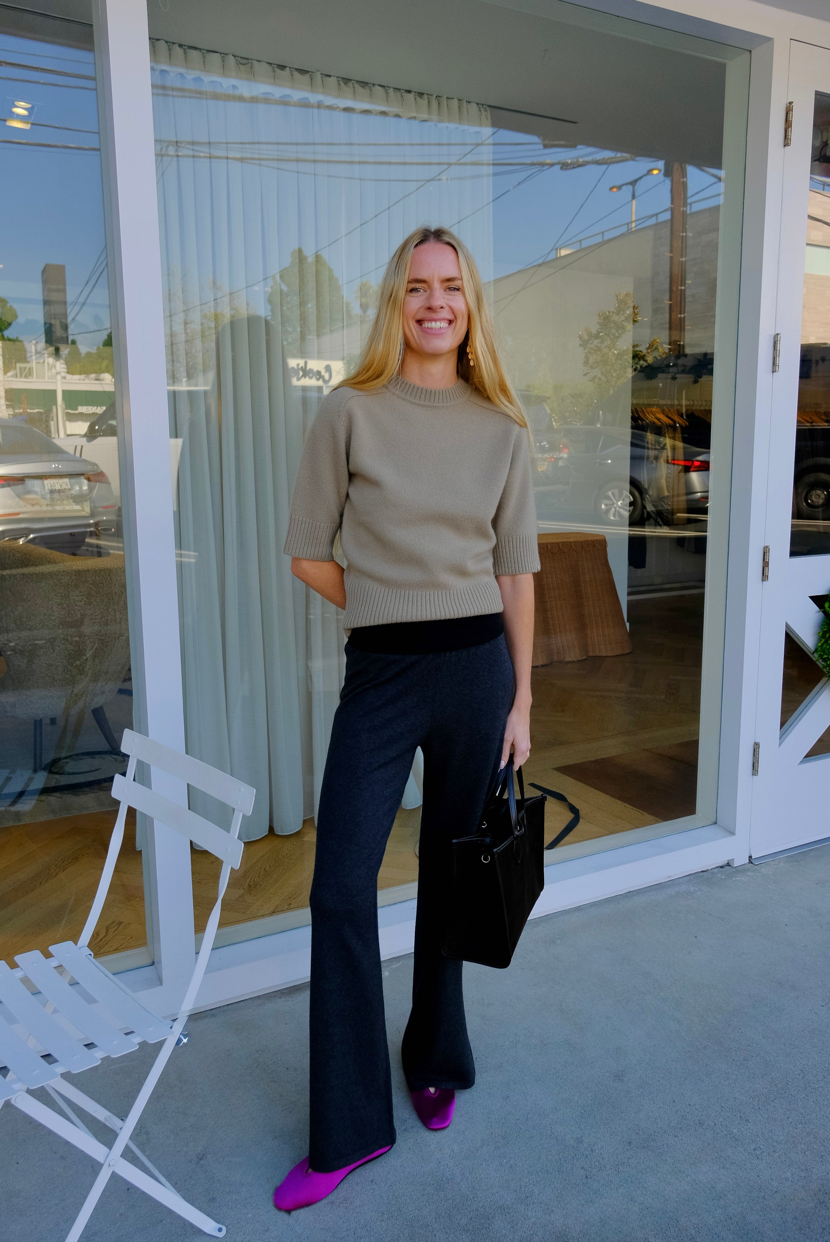 EXTREME CASHMERE | TAN KNIT TSHIRT | WOMEN'S LUXURY DESIGNER CLOTHING, SHOES, HANDBAGS & JEWELRY | CAPITOL CHARLOTTE, NC & BRENTWOOD, CA