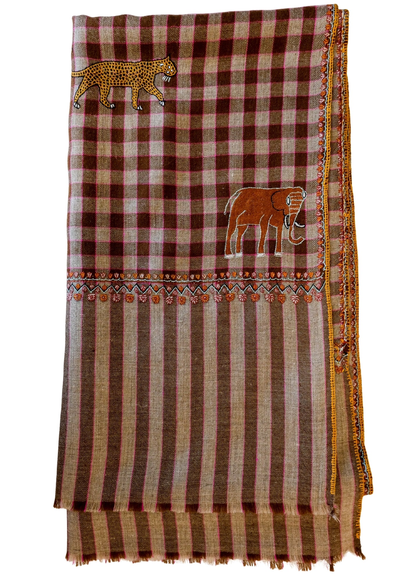 YASER | CHECK SAFARI ANIMAL SHAWL
