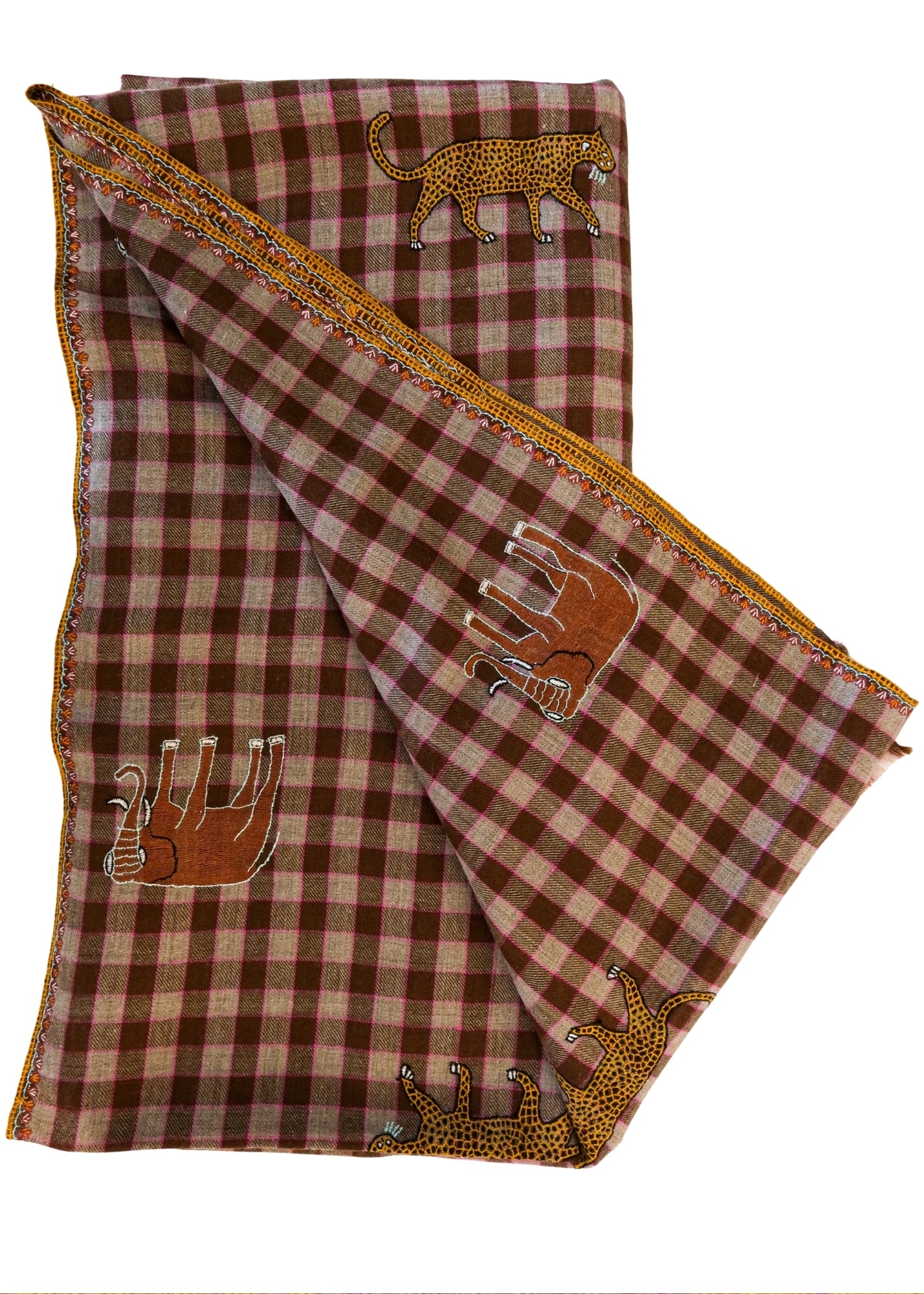YASER | CHECK SAFARI ANIMAL SHAWL