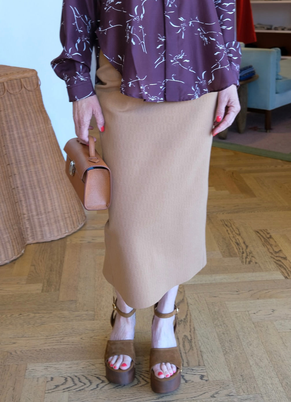 HIGH SPORT | GEO JACQUARD PETRA MIDI SKIRT