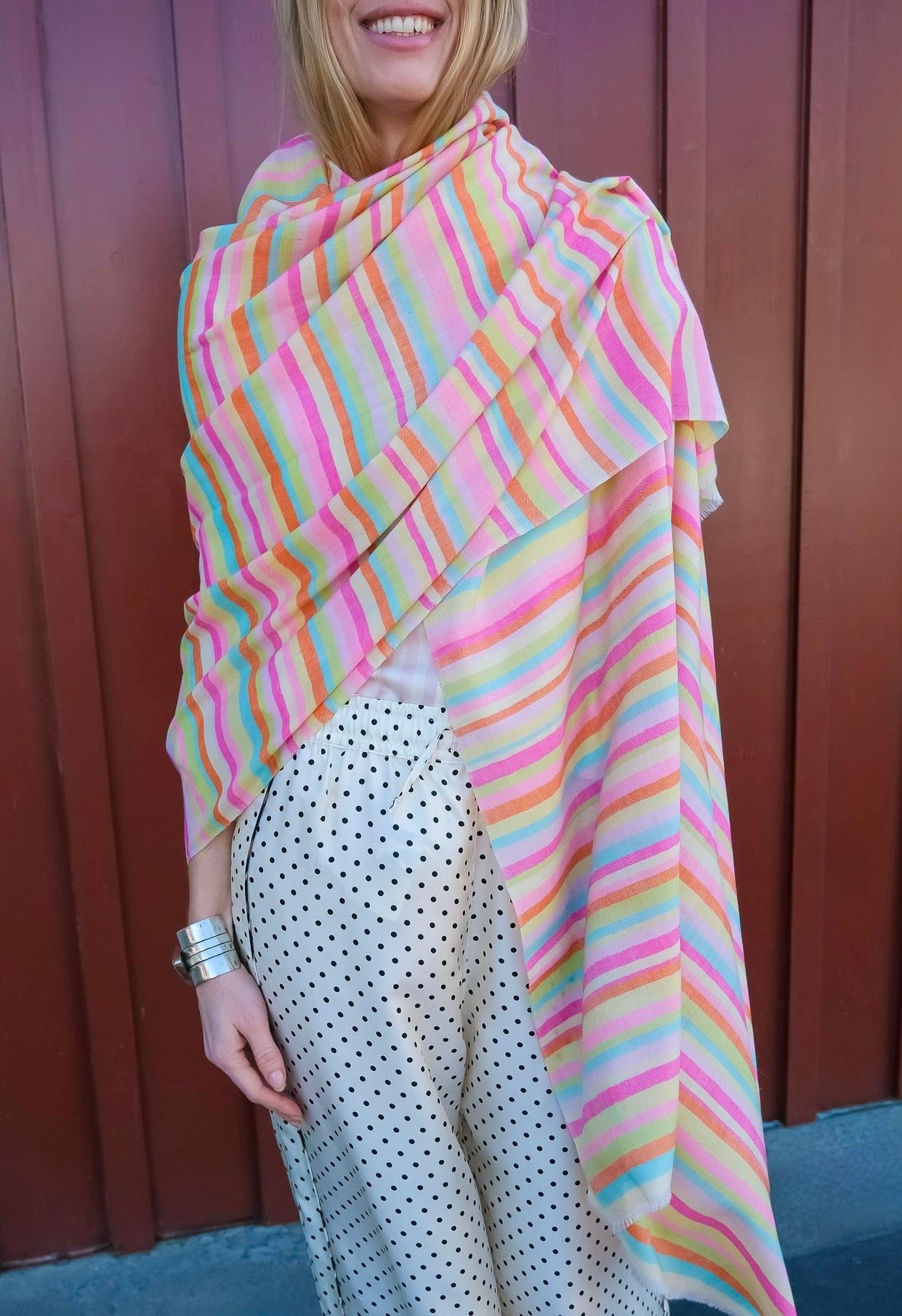 YASER SHAW | VIBRANT STRIPE SHAWL