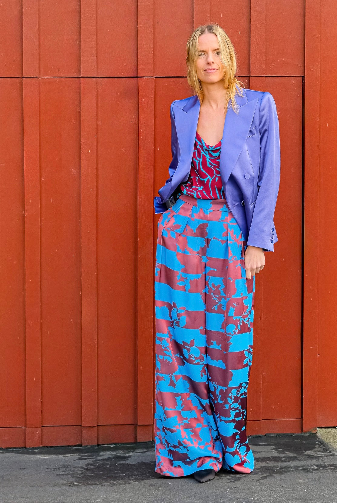 DRIES VAN NOTEN | JACQUARD WIDE LEG PRINTED TROUSER