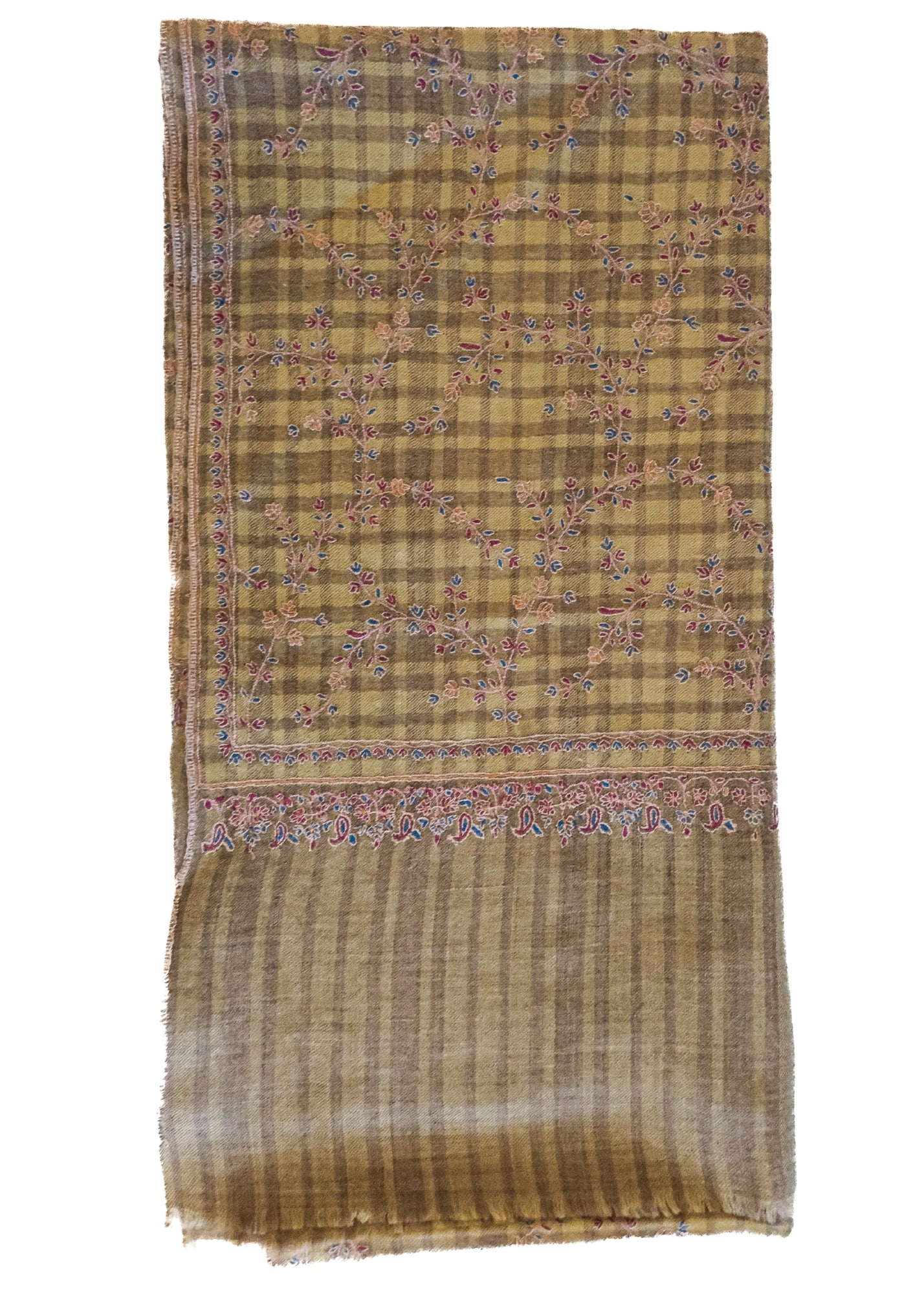 YASER | CHECK CRAWLING VINE SHAWL