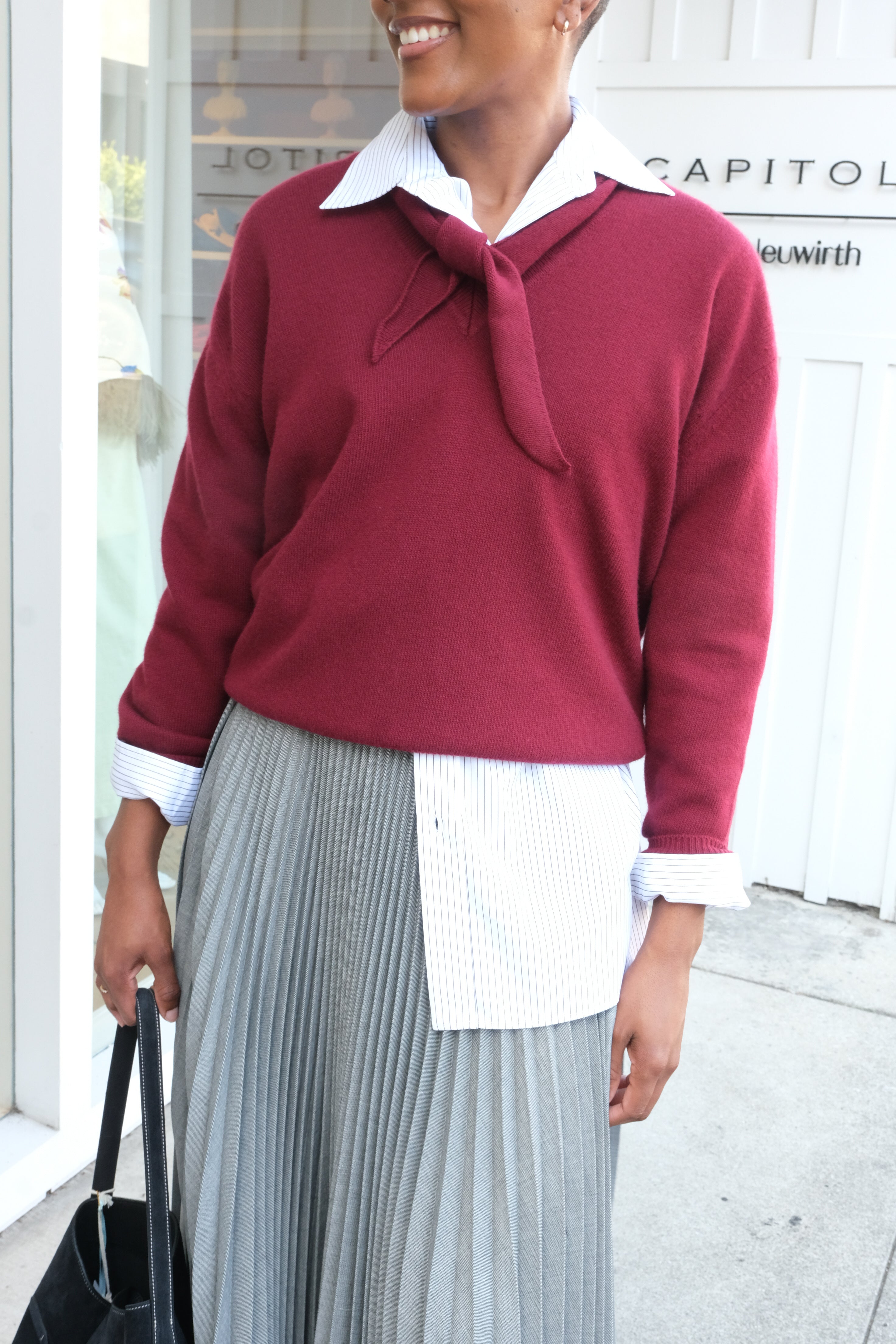 PLAN C | VNECK FOULARD KNIT