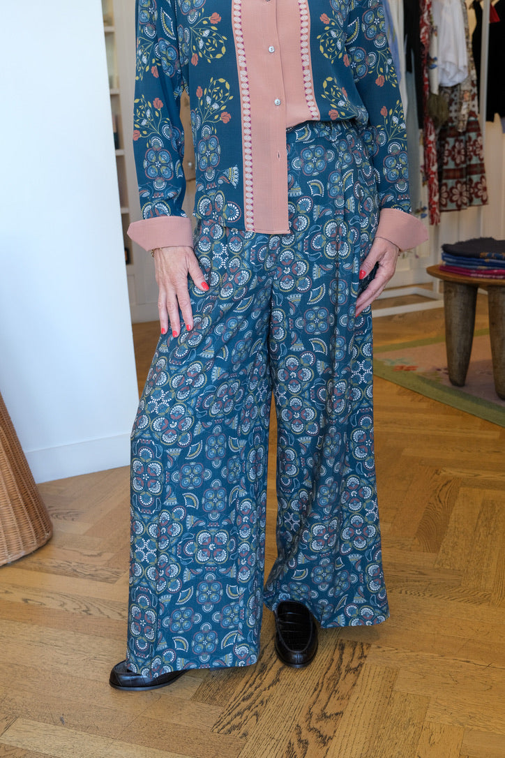 FRANCO FERRARI | SILK PRINTED TROUSER