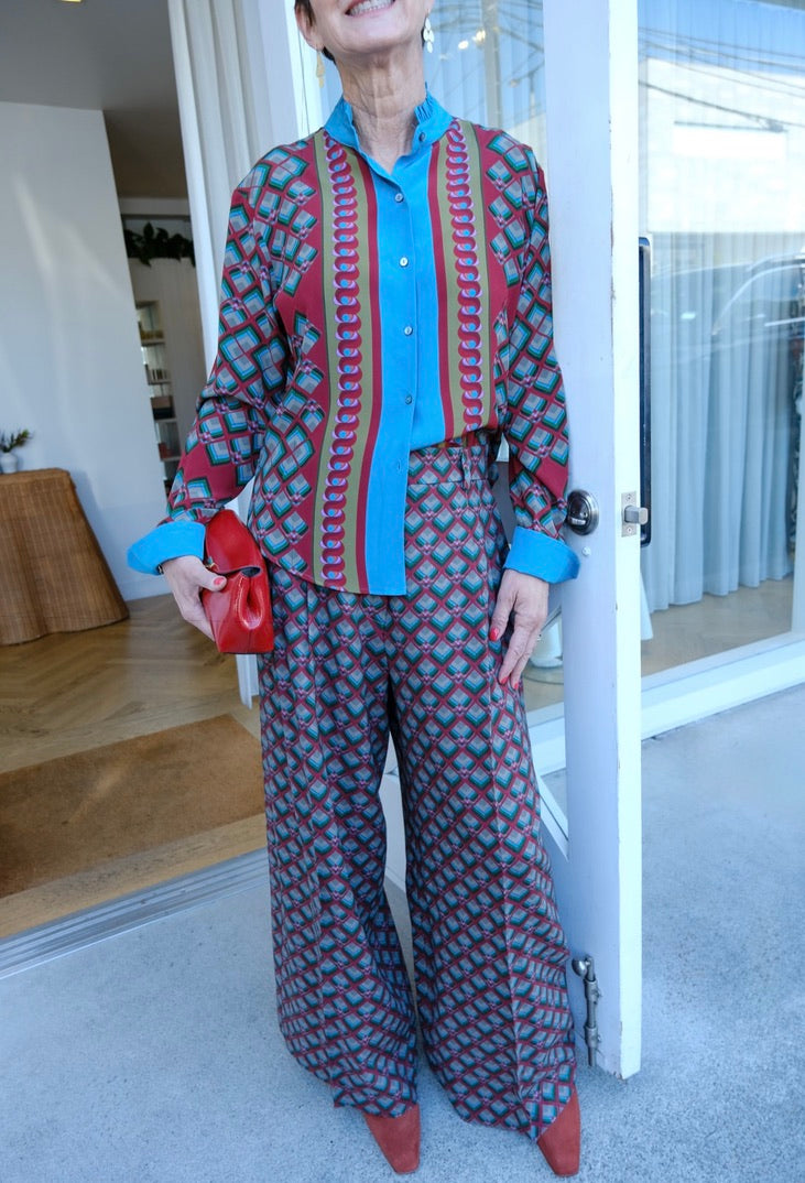 FRANCO FERRARI | SILK PRINTED TROUSER
