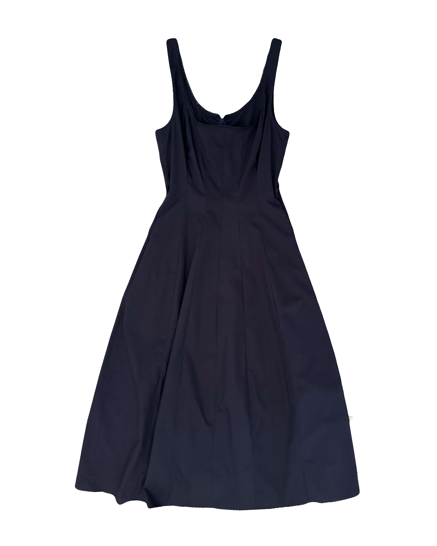 ALEJANDRA ALONSO ROJAS | SLEEVELESS COTTON SEAMED CORSET DRESS