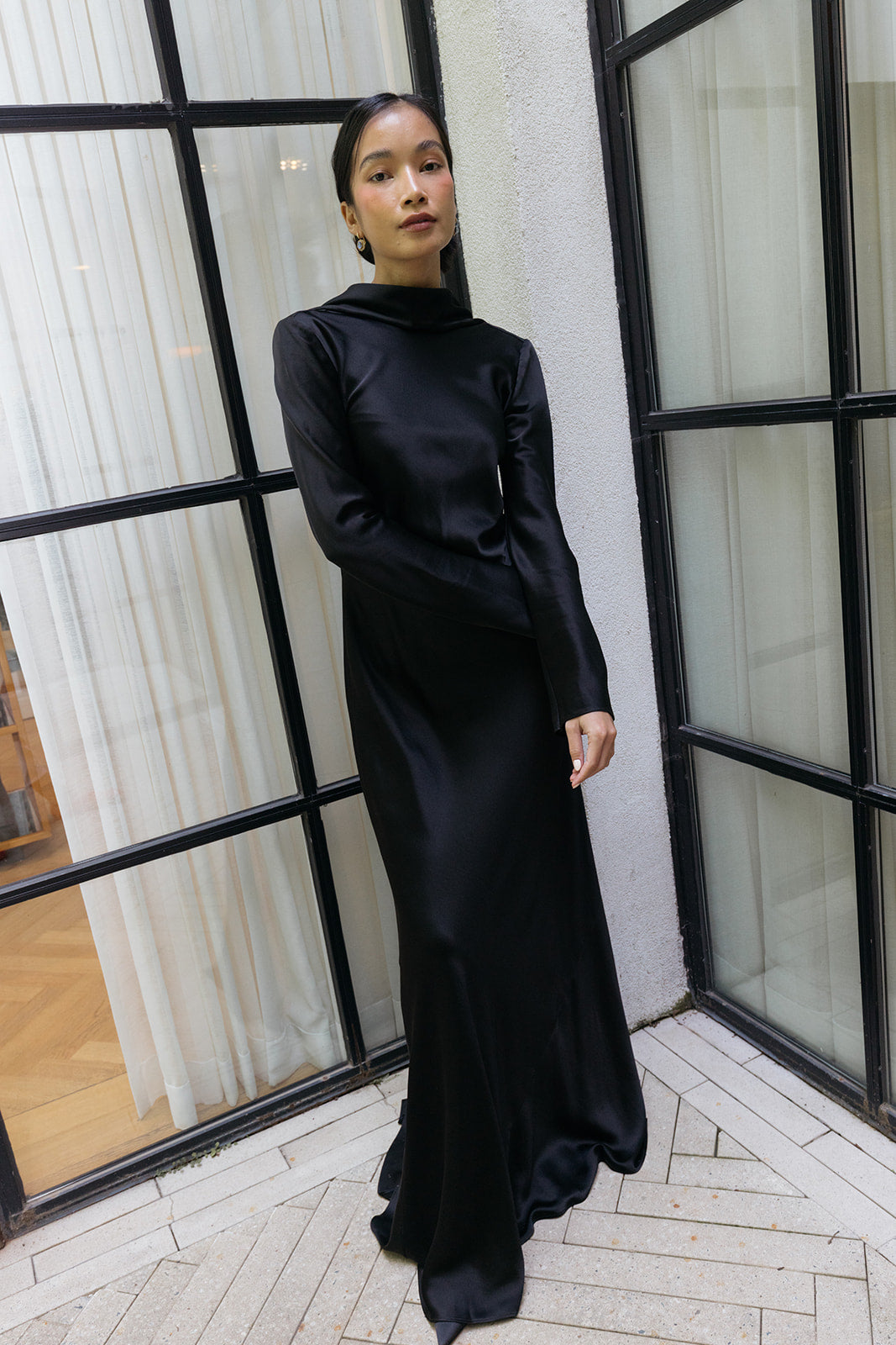 ALEJANDRA ALONSO ROJAS | COWL BACK DRESS | WOMEN'S LUXURY DESIGNER CLOTHING, SHOES, HANDBAGS & JEWELRY | CAPITOL CHARLOTTE, NC & BRENTWOOD, CA