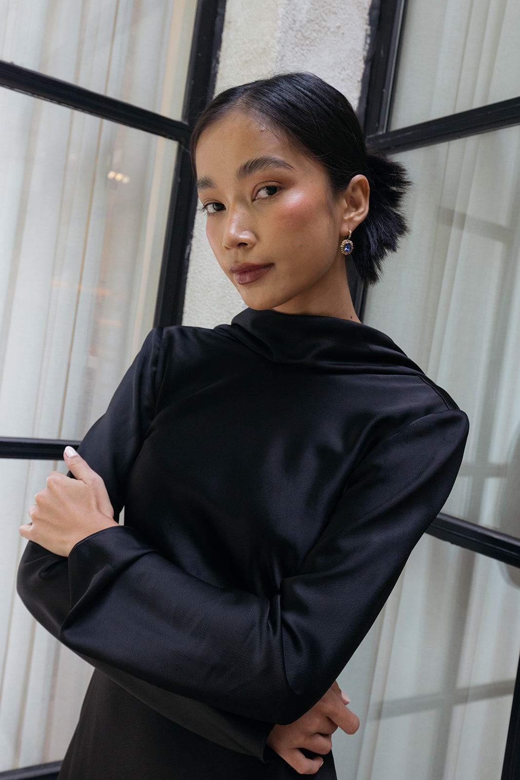 ALEJANDRA ALONSO ROJAS | COWL BACK DRESS | WOMEN'S LUXURY DESIGNER CLOTHING, SHOES, HANDBAGS & JEWELRY | CAPITOL CHARLOTTE, NC & BRENTWOOD, CA