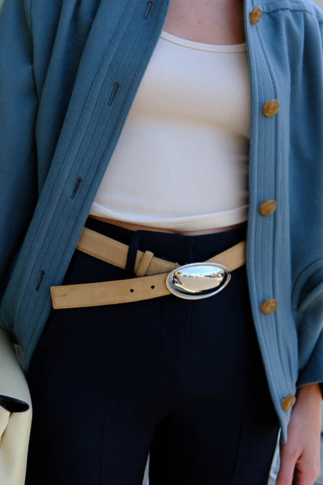 ALTUZARRA | LEATHER OVAL PLAQUE BELT | WOMEN'S LUXURY DESIGNER CLOTHING, JEWELRY & ACCESSORIES | CAPITOL CHARLOTTE, NC & BRENTWOOD, CA