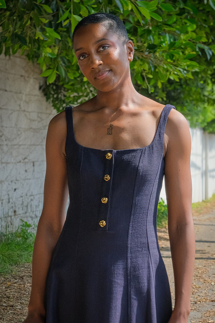 ALTUZARRA | NAVY ORIIE DRESS | WOMEN'S LUXURY DESIGNER CLOTHING, SHOES, HANDBAGS & JEWELRY | CAPITOL CHARLOTTE, NC & BRENTWOOD, CA