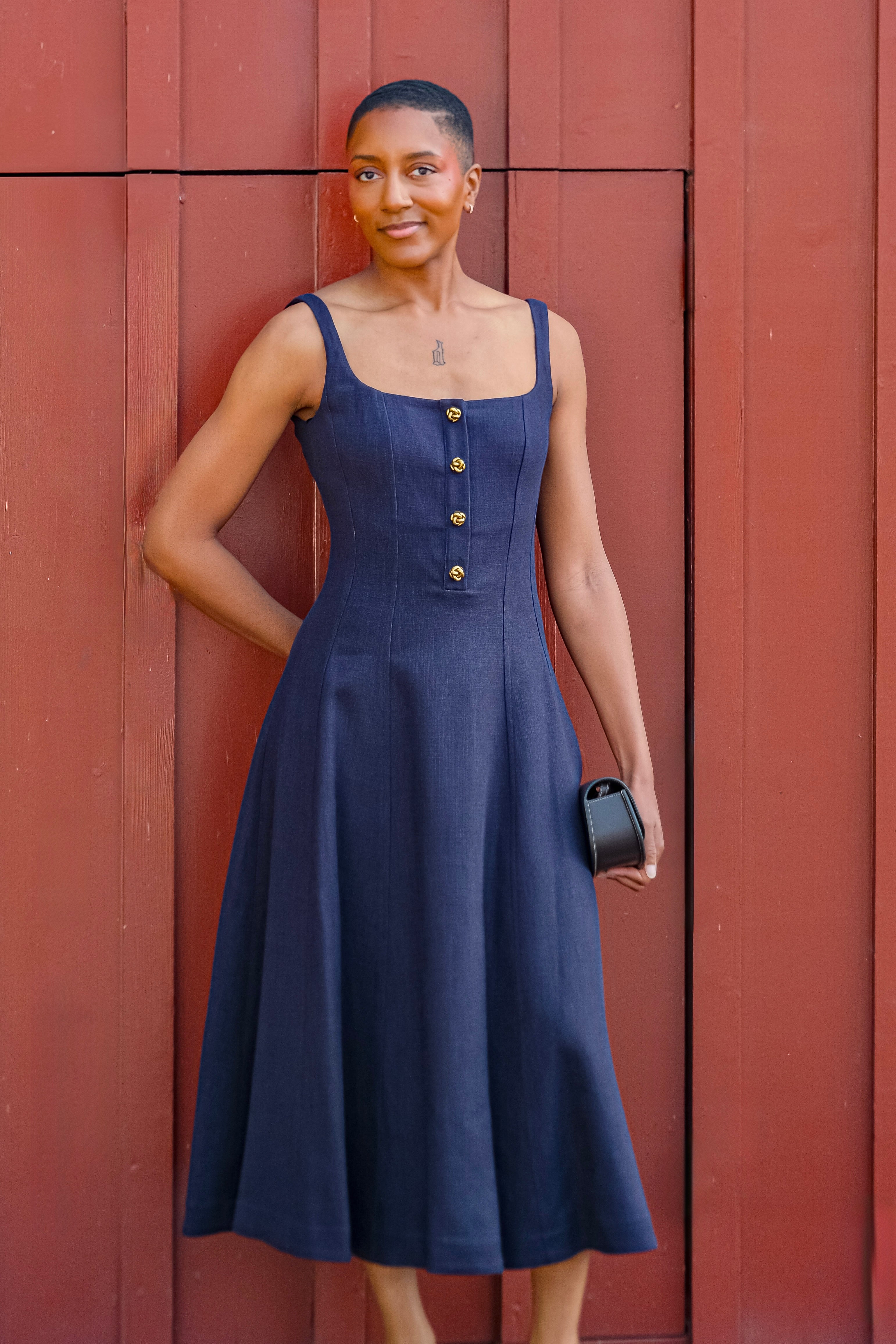 ALTUZARRA | NAVY ORIIE DRESS | WOMEN'S LUXURY DESIGNER CLOTHING, SHOES, HANDBAGS & JEWELRY | CAPITOL CHARLOTTE, NC & BRENTWOOD, CA