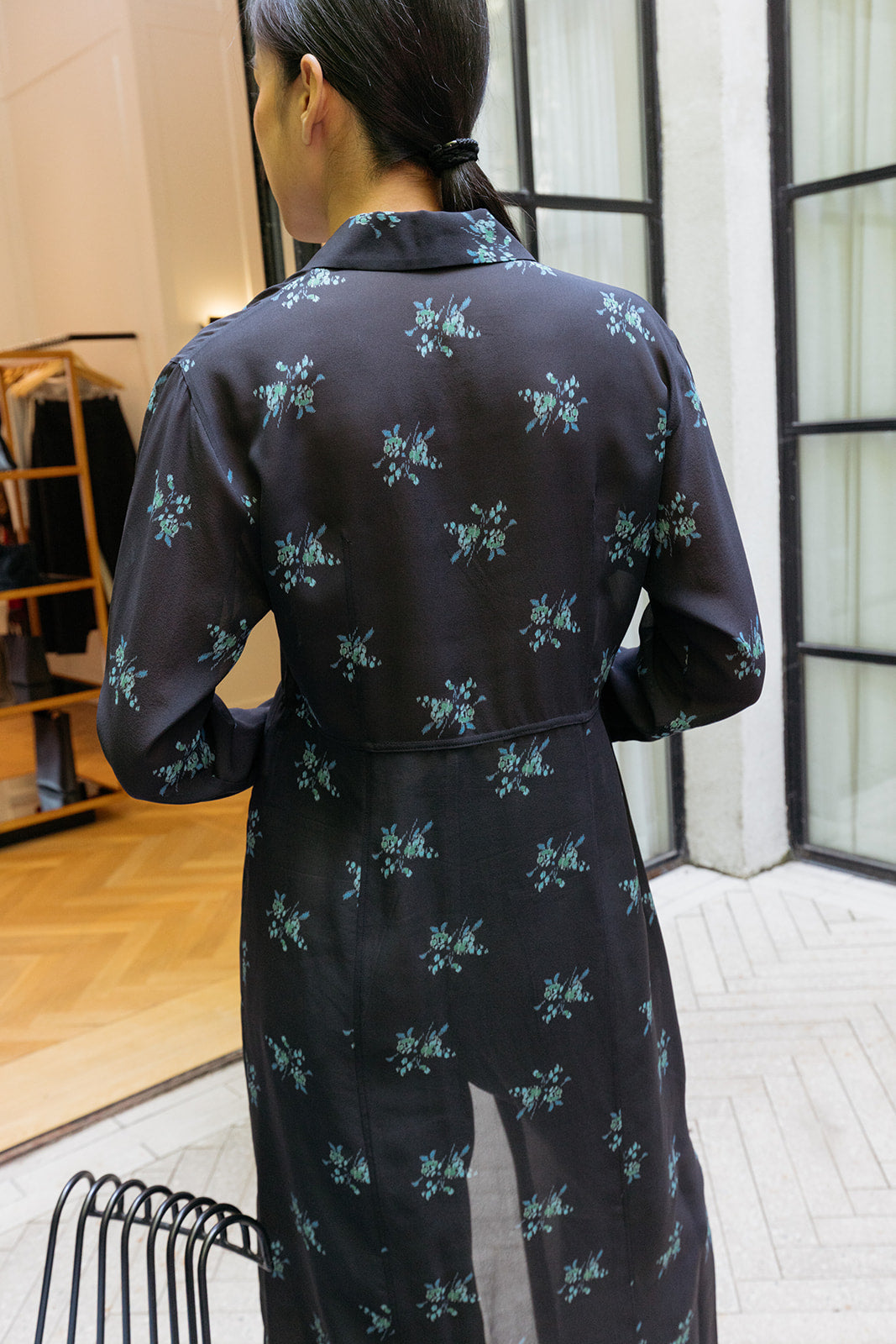 AURALEE | PRINTED AIRY SE GEORGETTE MIDI DRESS | WOMEN'S LUXURY DESIGNER CLOTHING, SHOES, HANDBAGS & JEWELRY | CAPITOL CHARLOTTE, NC & BRENTWOOD, CA