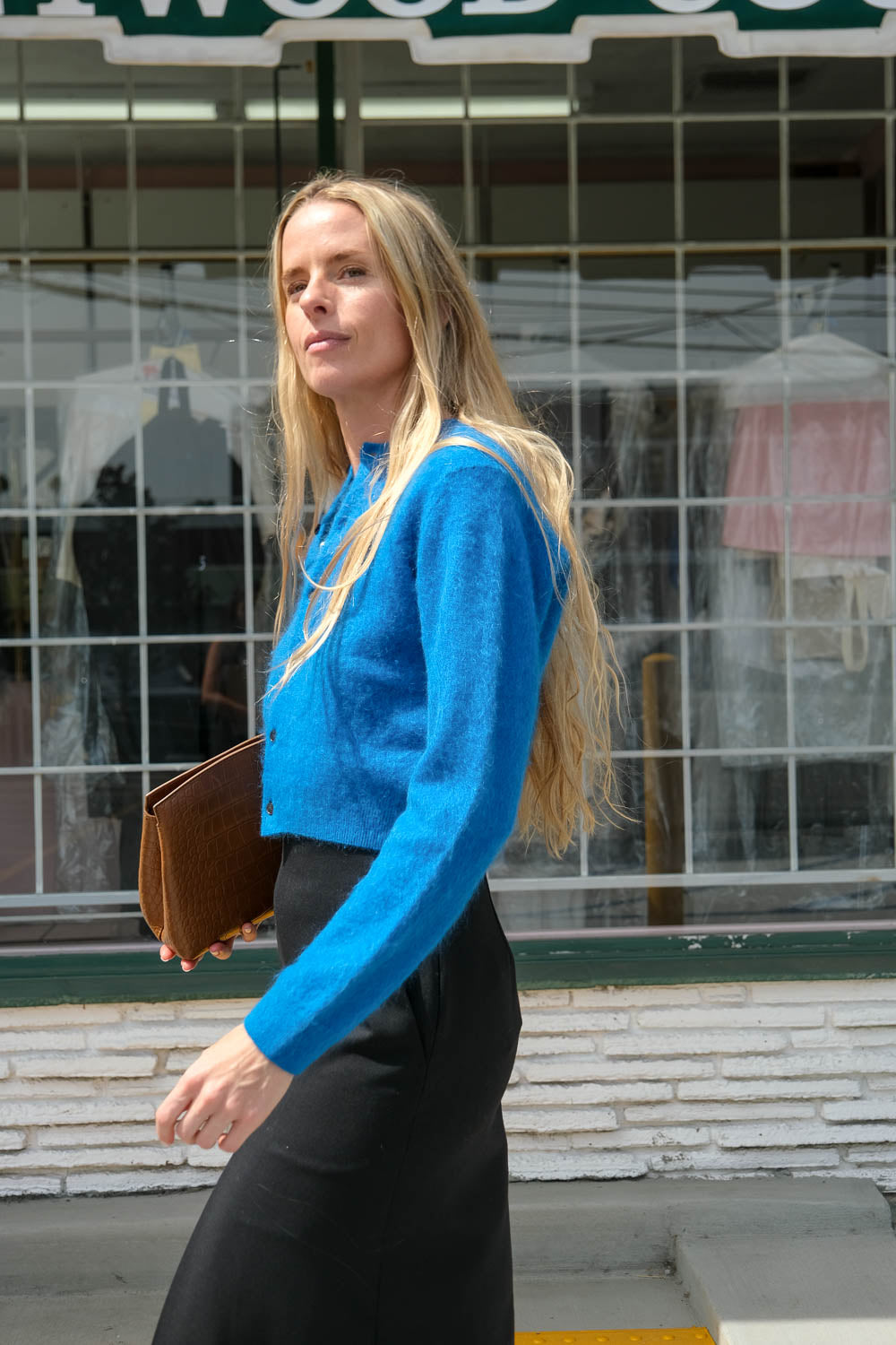 AURALEE | BABY ALPACA CREWNECK CARDIGAN | WOMEN'S LUXURY DESIGNER CLOTHING, SHOES, HANDBAGS & JEWELRY | CAPITOL CHARLOTTE, NC & BRENTWOOD, CA