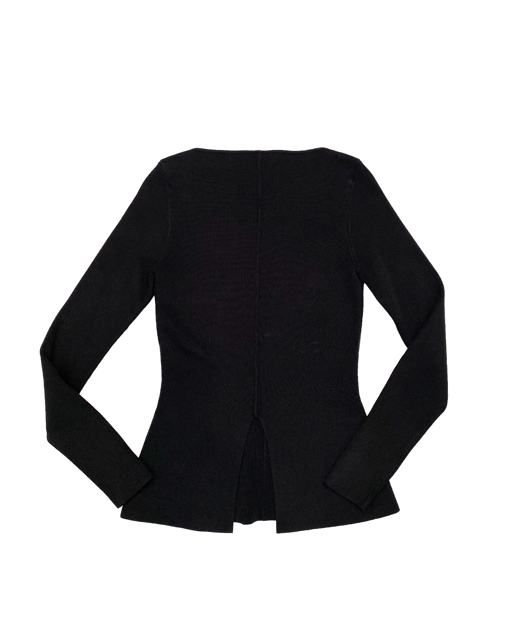 ATTERSEE | LONG SLEEVE CREPE SPLIT SWEATER