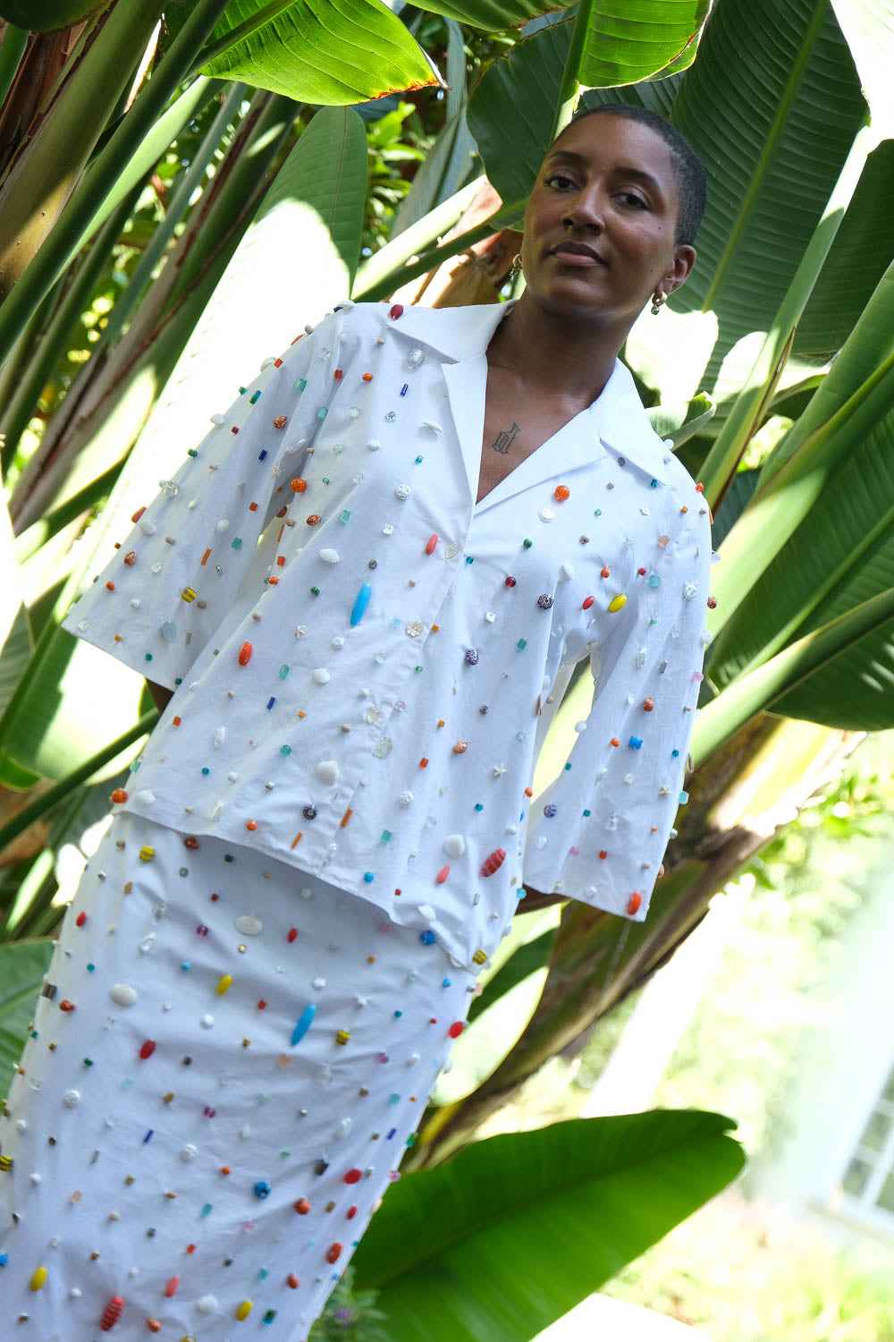 BERNADETTE | EMB BUTTON DWN BLOUSE | WOMEN'S LUXURY DESIGNER CLOTHING, SHOES, HANDBAGS & JEWELRY | CAPITOL CHARLOTTE, NC & BRENTWOOD, CA