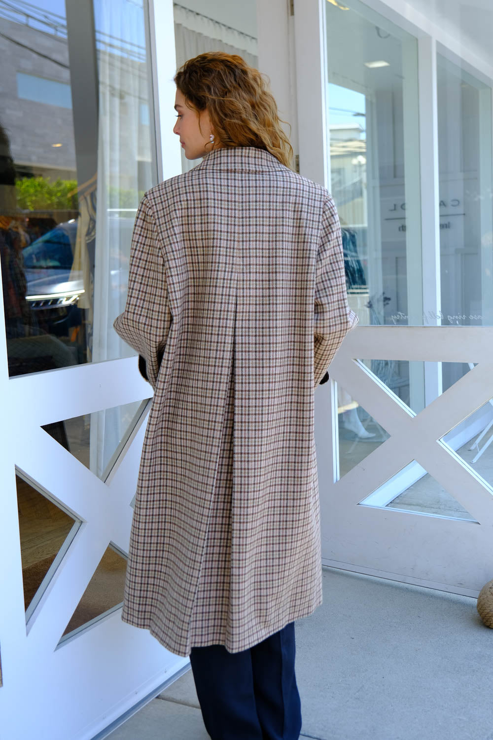 BLAZE | PLAID AGAPE WOOLY COAT | WOMEN'S LUXURY DESIGNER CLOTHING, JEWELRY & ACCESSORIES | CAPITOL CHARLOTTE, NC & BRENTWOOD, CA