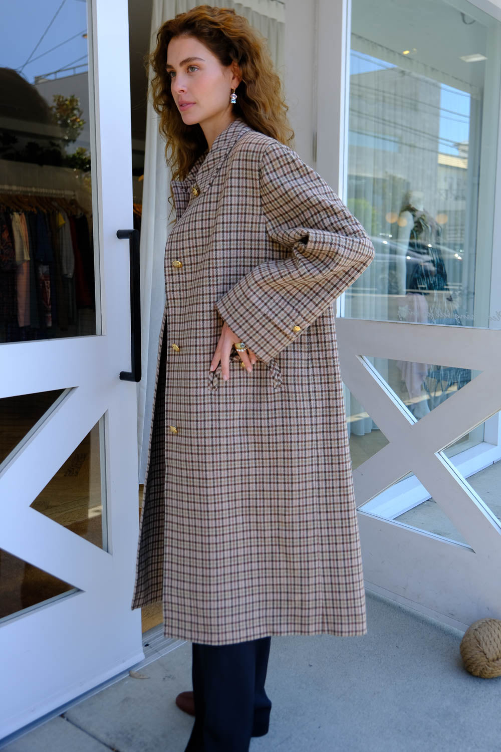 BLAZE | PLAID AGAPE WOOLY COAT | WOMEN'S LUXURY DESIGNER CLOTHING, JEWELRY & ACCESSORIES | CAPITOL CHARLOTTE, NC & BRENTWOOD, CA