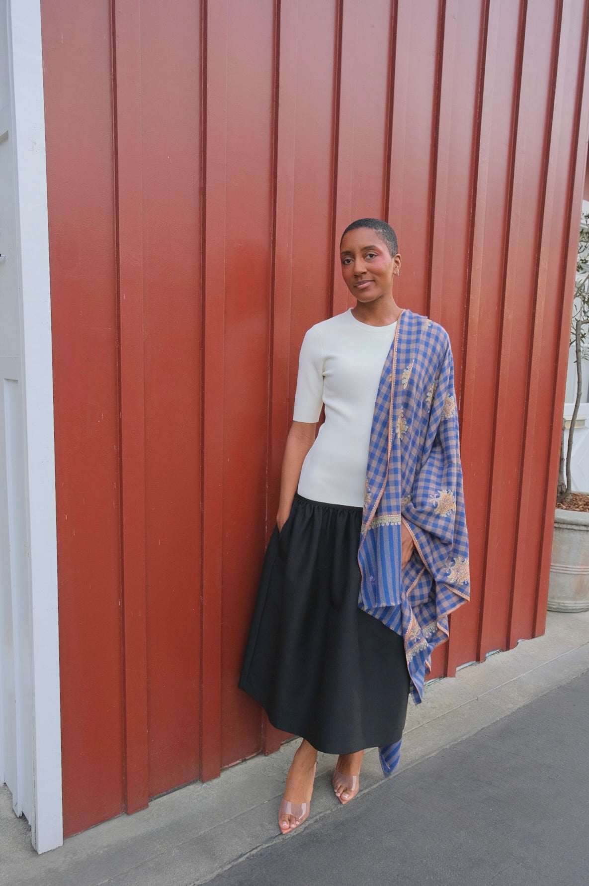 TOTEME | TWINFLOWER BICOLOR MIDI DRESS