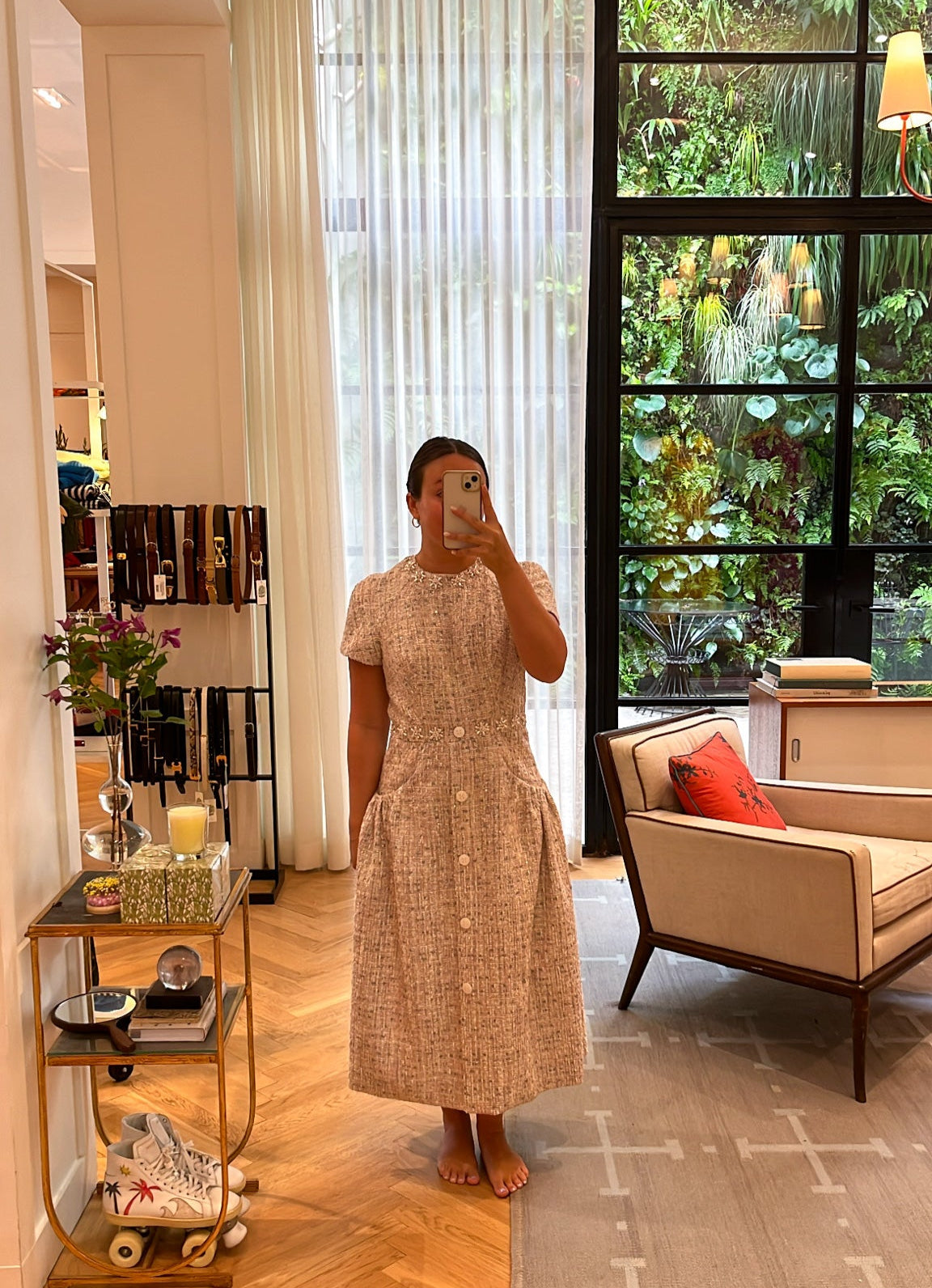HUISHAN ZHANG |TWEED ISABELLE MIDI DRESS