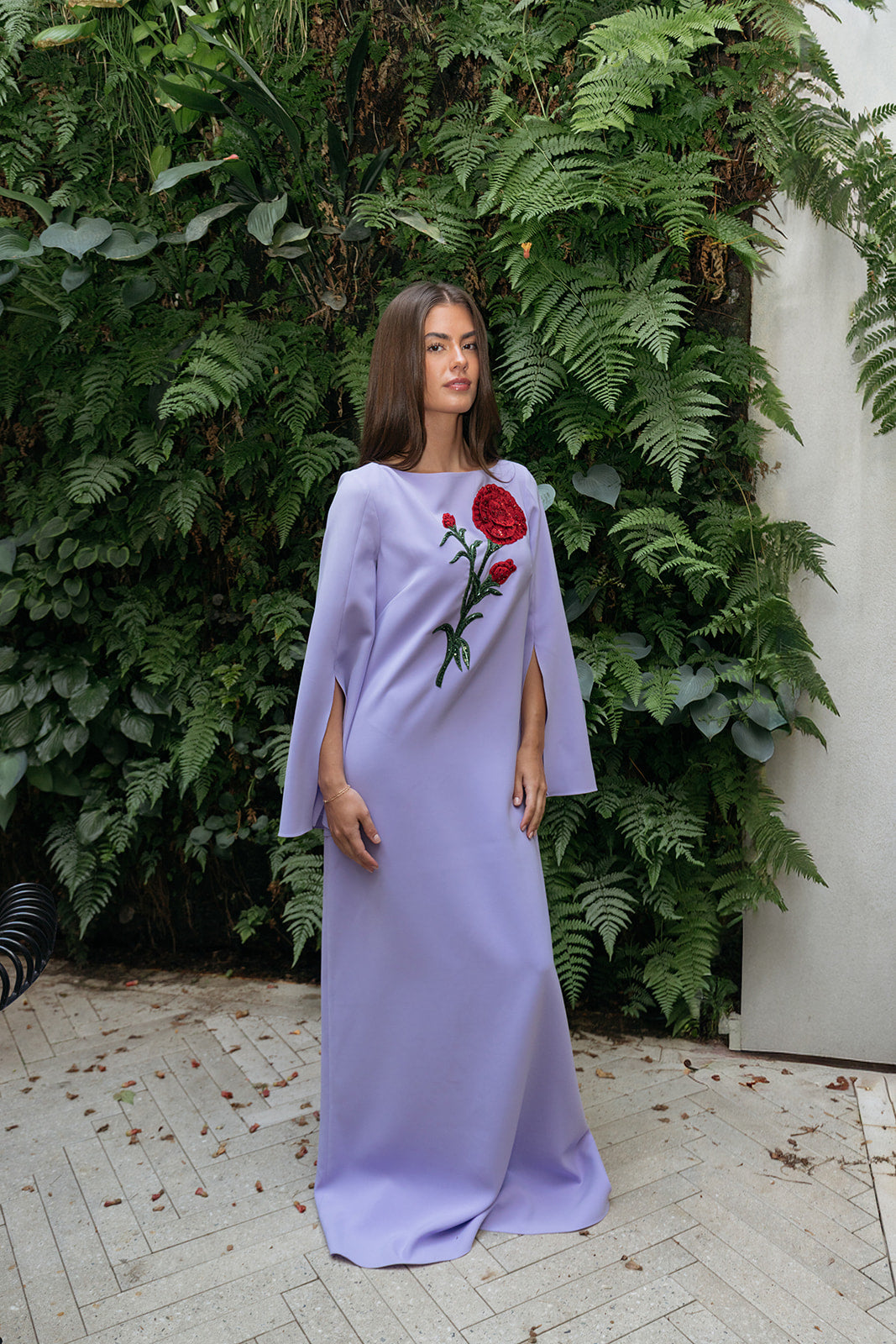 CAROLINA HERRERA | EMBELLISHED SPLIT SLV CAFTAN | WOMEN'S LUXURY DESIGNER CLOTHING, SHOES, HANDBAGS & JEWELRY | CAPITOL CHARLOTTE, NC & BRENTWOOD, CA