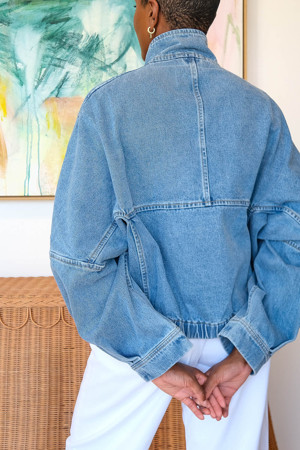 CHRISTIAN WIJNANTS | CROPPED DENIM JACKET | WOMEN'S LUXURY DESIGNER CLOTHING, SHOES, HANDBAGS & JEWELRY | CAPITOL CHARLOTTE, NC & BRENTWOOD, CA