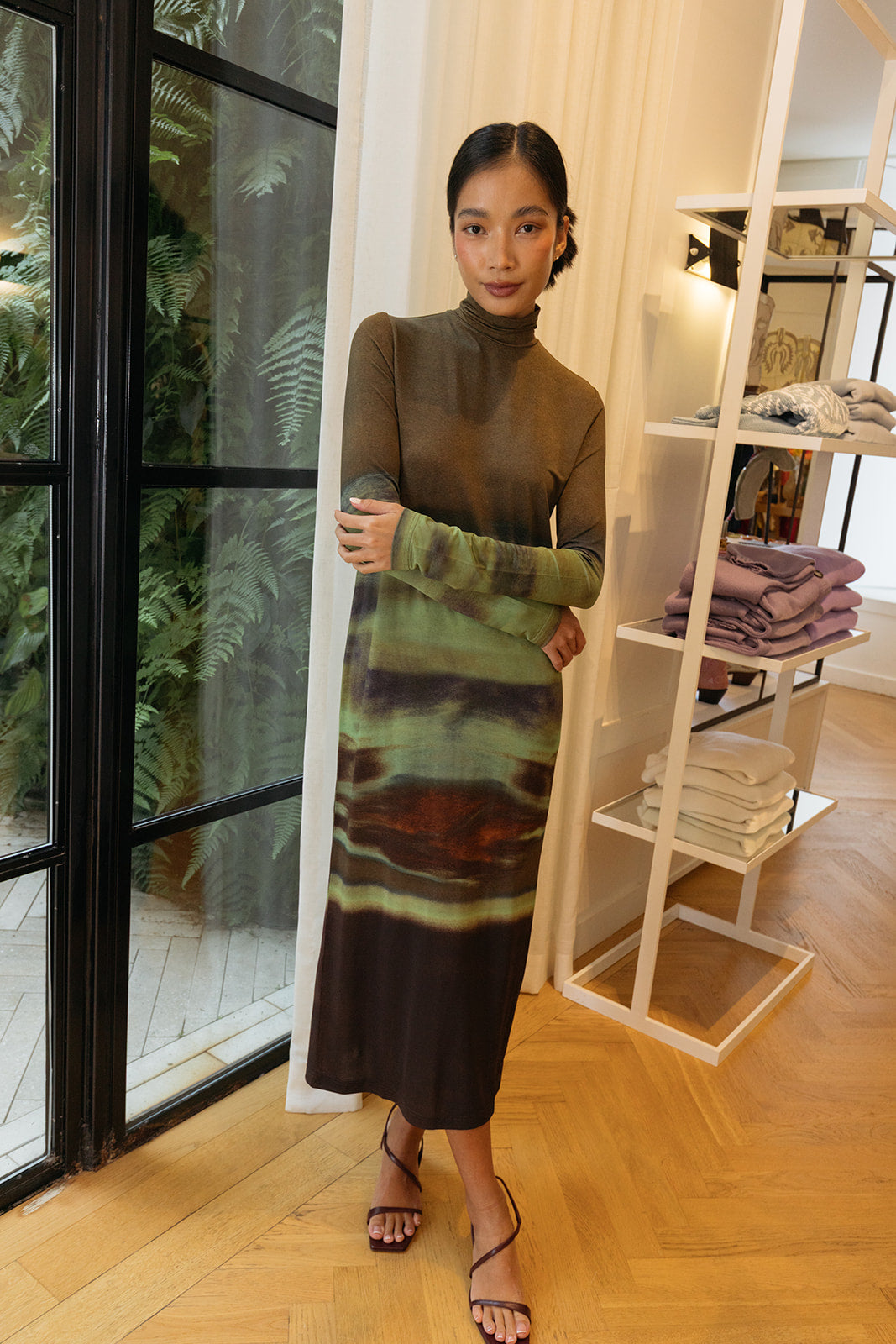 CHRISTIAN WIJNANATS | TNECK PRINTED DEWIS MIDI DRESS | WOMEN'S LUXURY DESIGNER CLOTHING, SHOES, HANDBAGS & JEWELRY | CAPITOL CHARLOTTE, NC & BRENTWOOD, CA