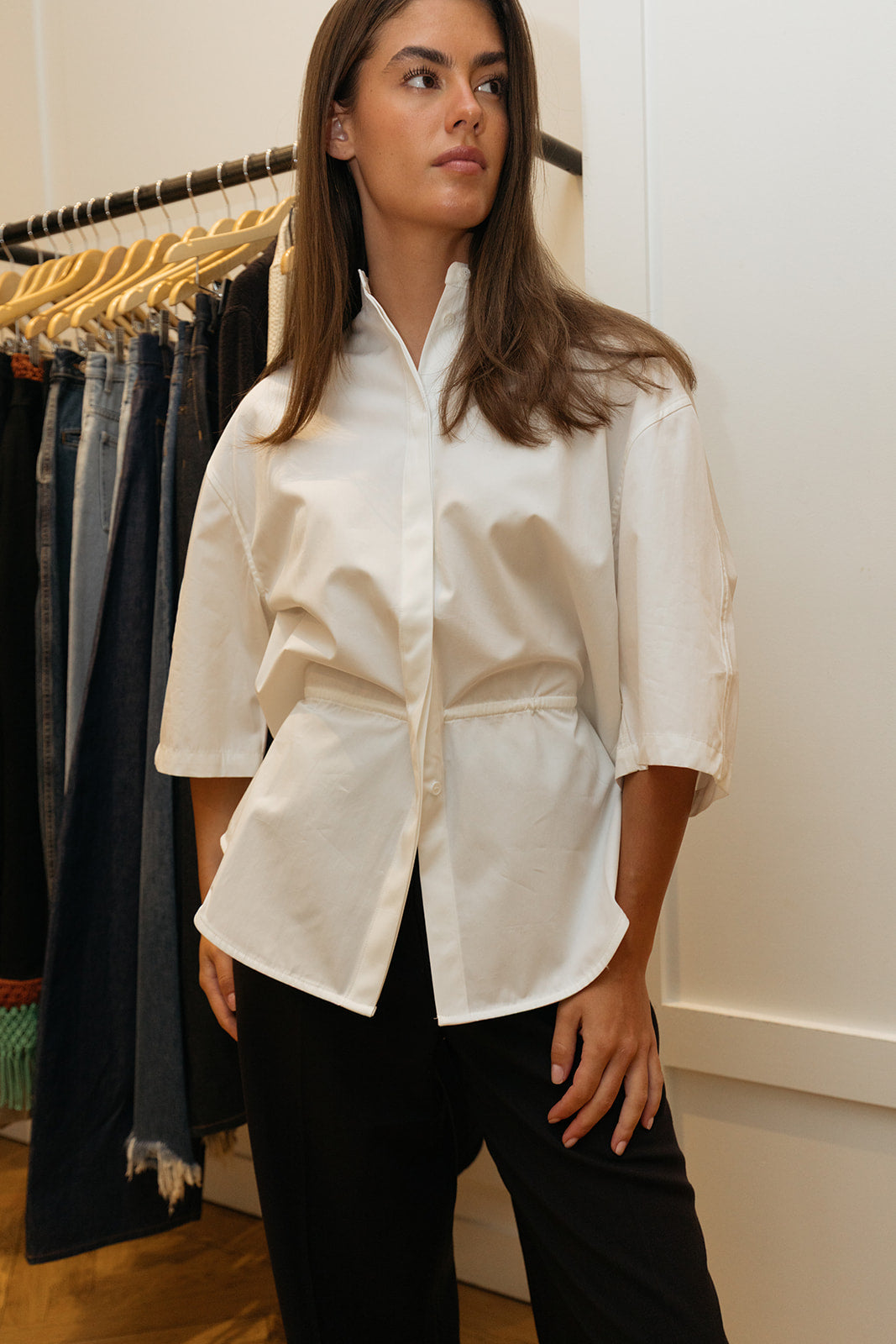 CHRISTIAN WIJNANTS | CO TIE WAIST TEXAR TOP