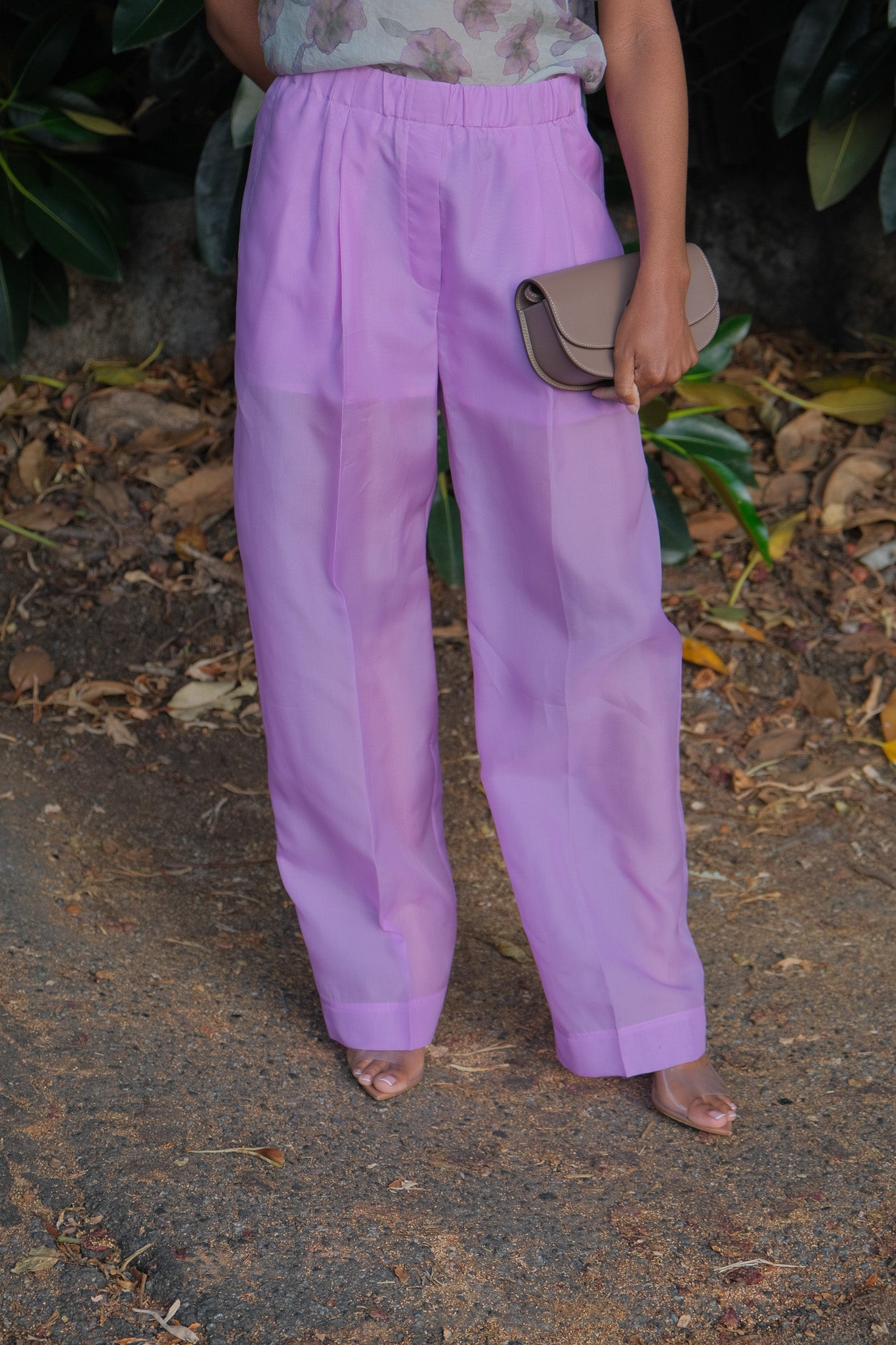 Iris colored trousers from Christian Wijnants made of silk organza. Available in Charlotte, NC and Brentwood, CA.
