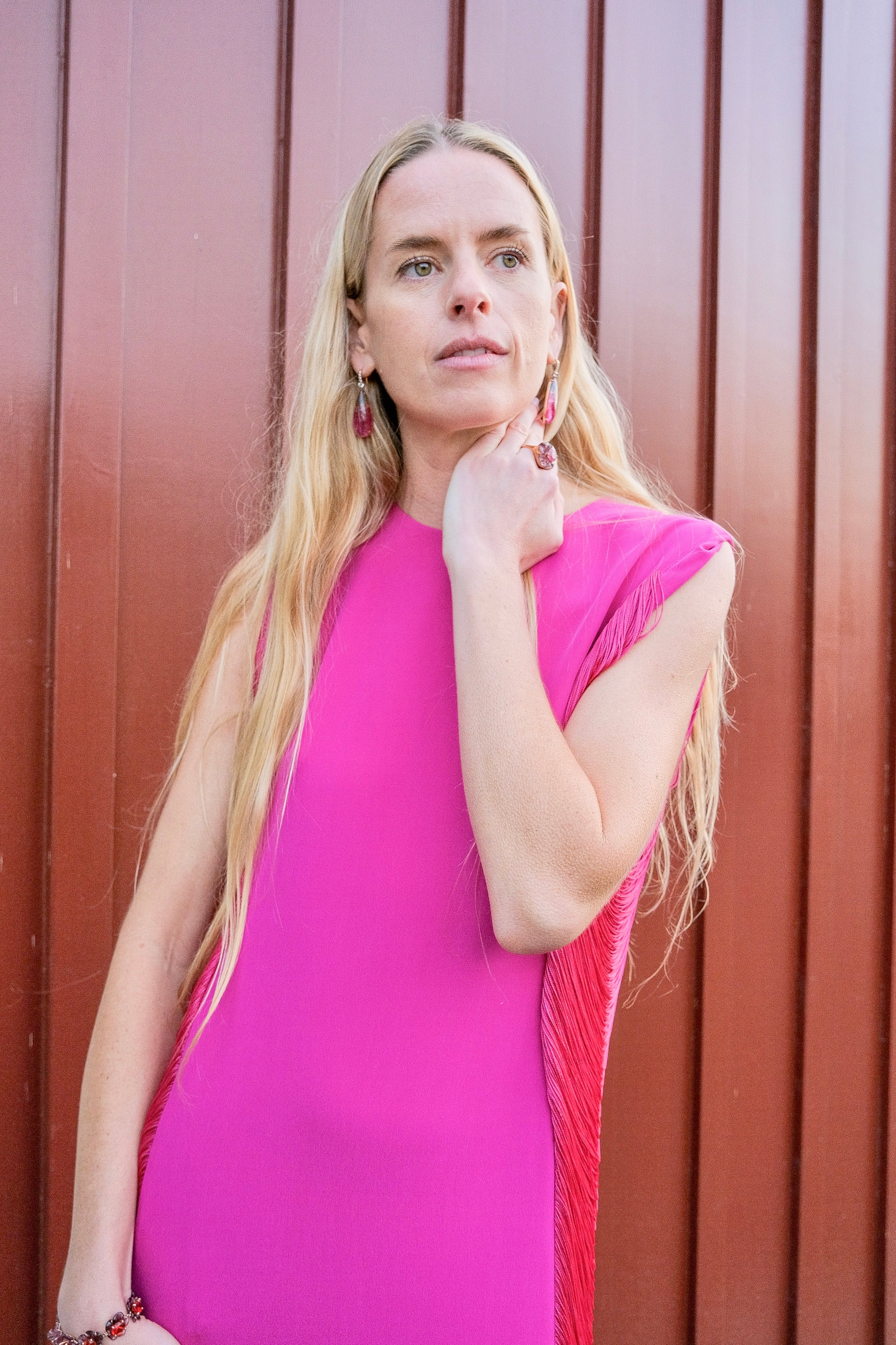 FFORME | SILK FRINGE BIANCA DRESS