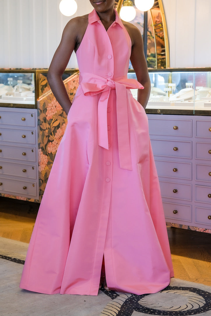 CAROLINA HERRERA | HALTER GOWN WITH SASH