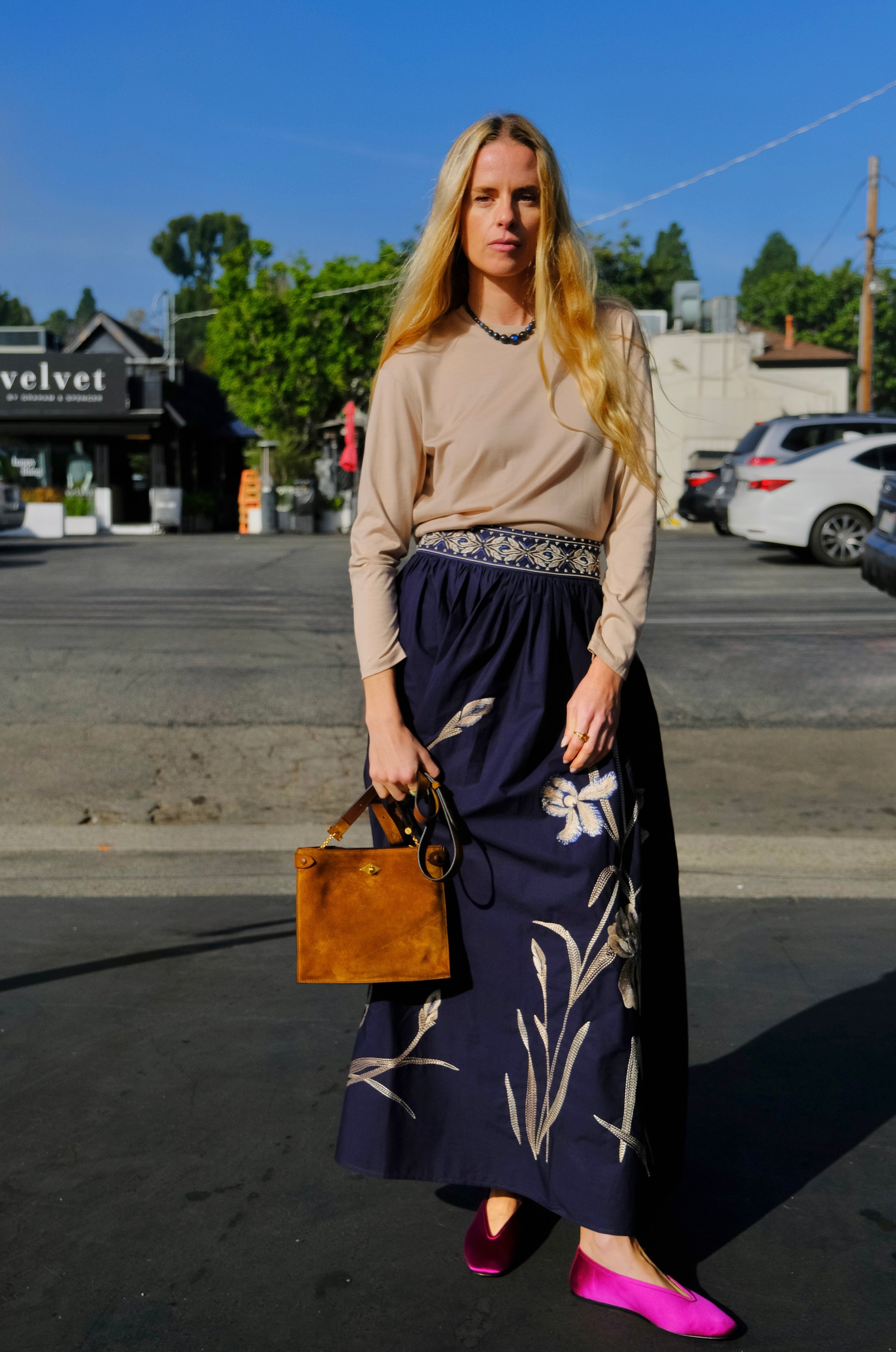 EMPORIO SIRENUSE | OMBRETTA EMBROIDERED SKIRT