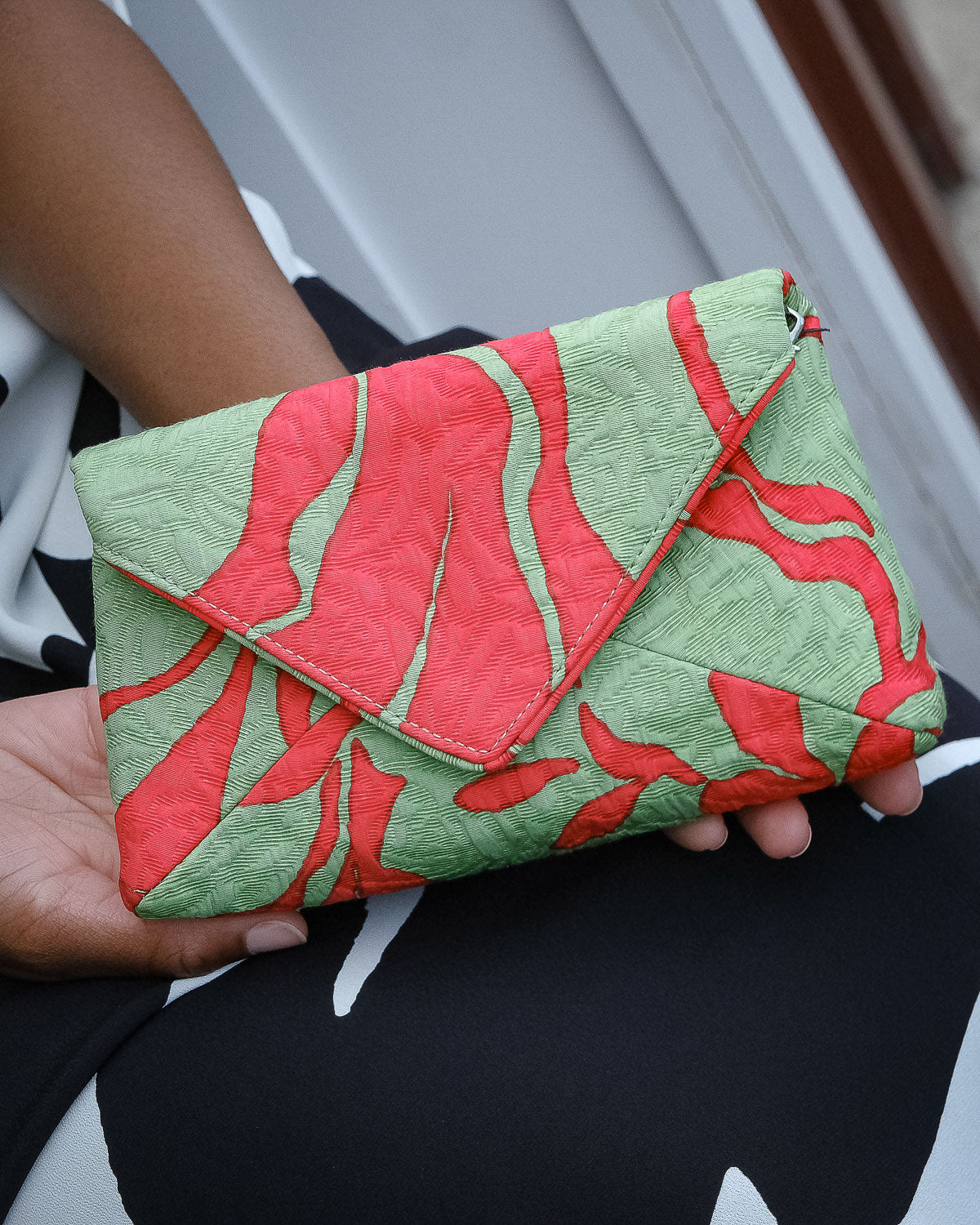 DRIES VAN NOTEN | FLORAL JACQUARD ENVELOPE CLUTCH | WOMEN'S LUXURY DESIGNER CLOTHING, SHOES, HANDBAGS & JEWELRY | CAPITOL CHARLOTTE, NC & BRENTWOOD, CA