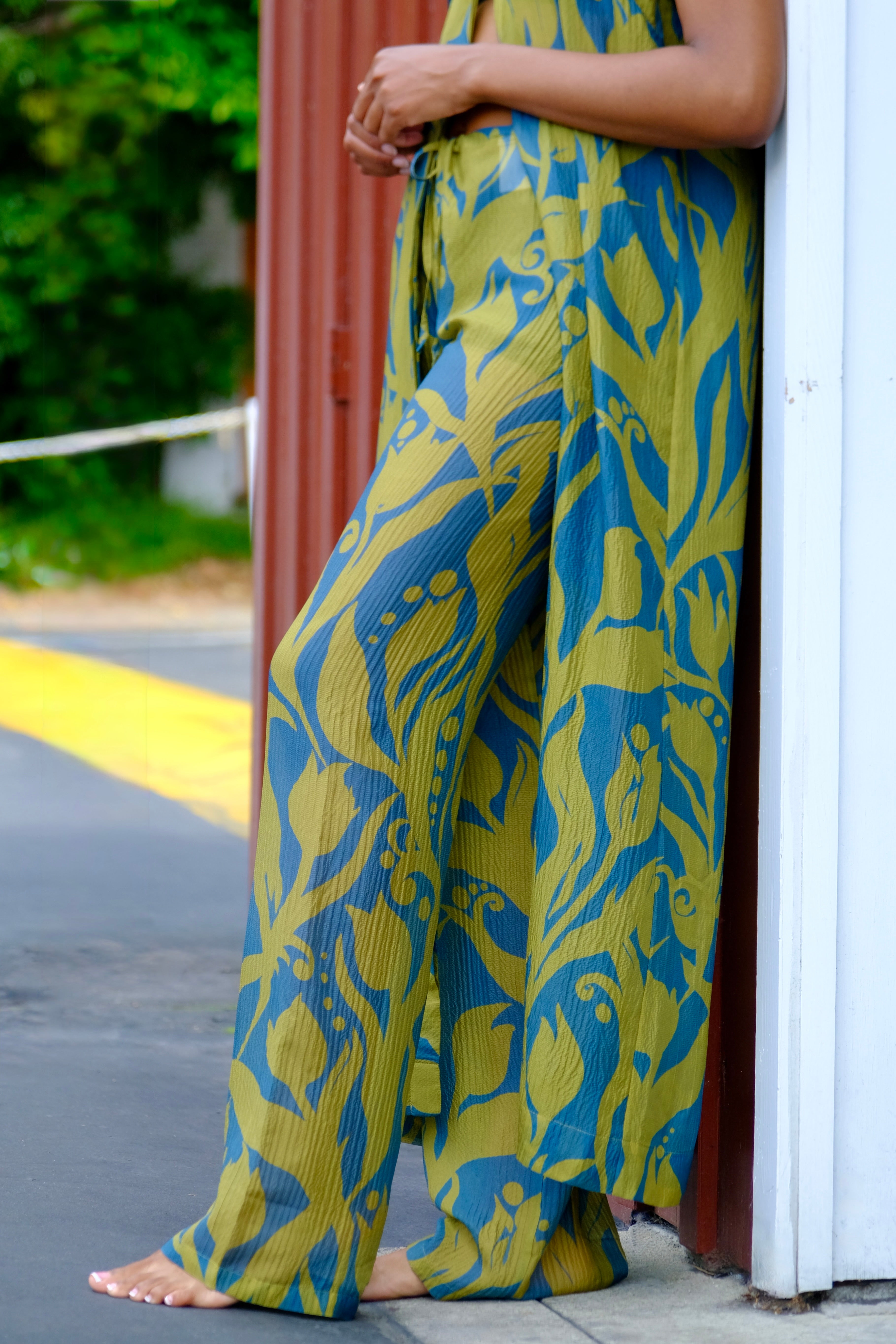 DRIES VAN NOTEN | SHEER TROPICAL TULIP PANT | WOMEN'S LUXURY DESIGNER CLOTHING, SHOES, HANDBAGS & JEWELRY | CAPITOL CHARLOTTE, NC & BRENTWOOD, CA