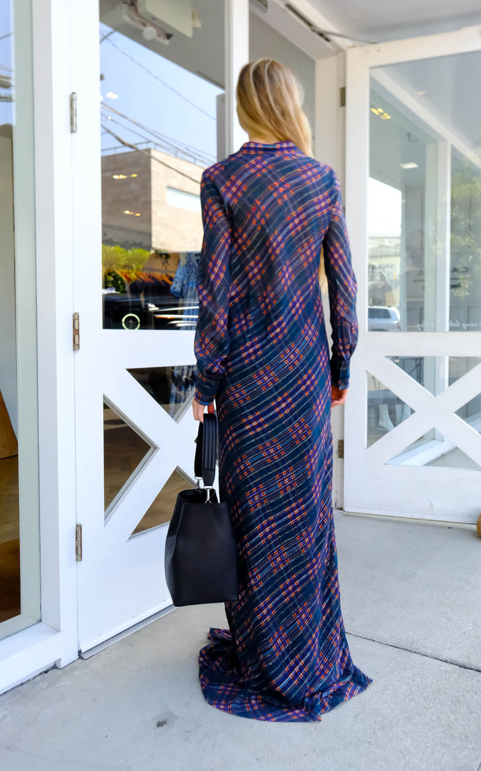 DRIES VAN NOTEN | PLAID DALIMA DUSTER | WOMEN'S LUXURY DESIGNER CLOTHING, SHOES, HANDBAGS & JEWELRY | CAPITOL CHARLOTTE, NC & BRENTWOOD, CA