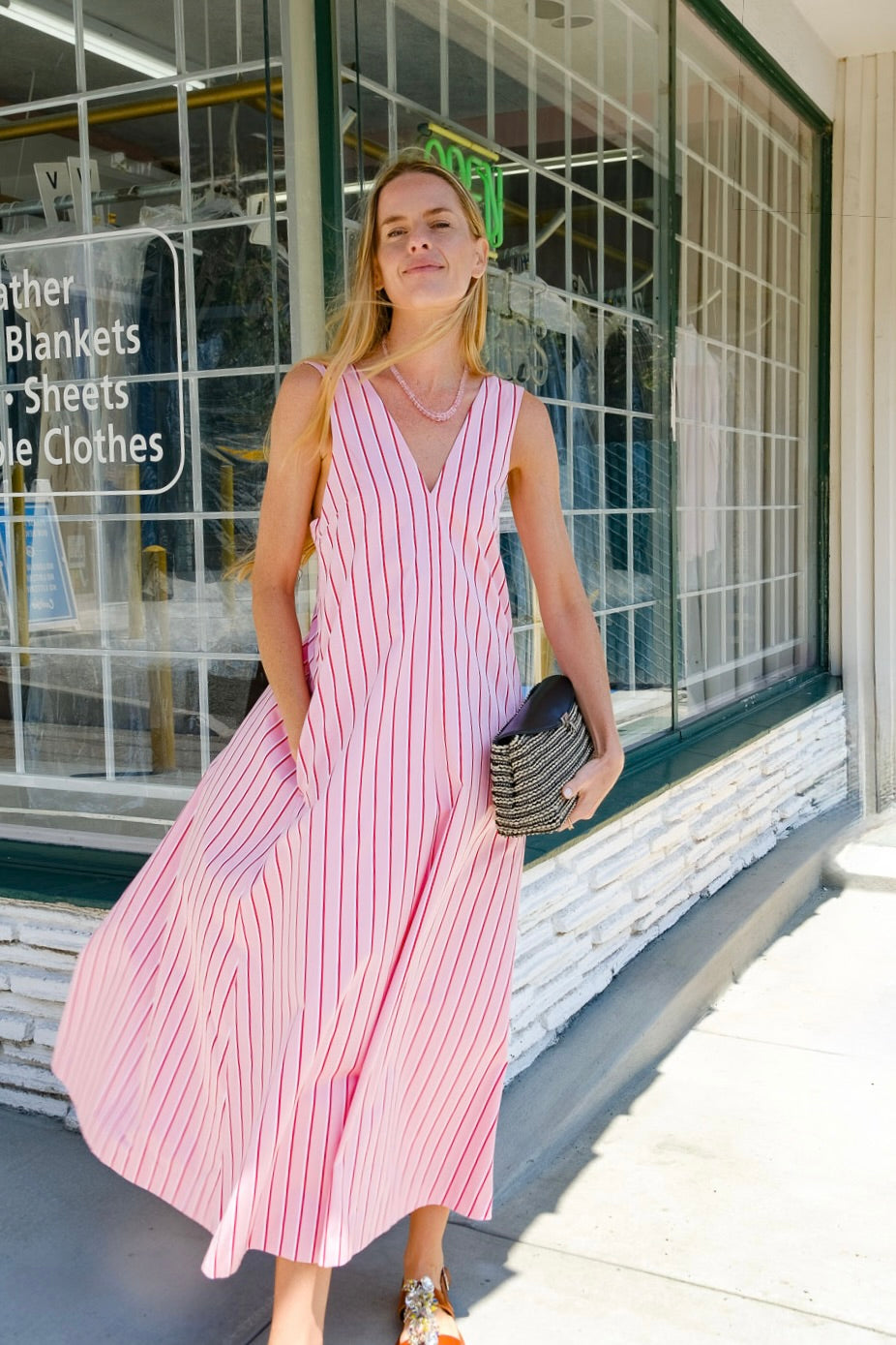 DRIES VAN NOTEN | STRIPED COTTON-POPLIN SWING DRESS | WOMEN'S LUXURY DESIGNER CLOTHING, SHOES, HANDBAGS & JEWELRY | CAPITOL CHARLOTTE, NC & BRENTWOOD, CA