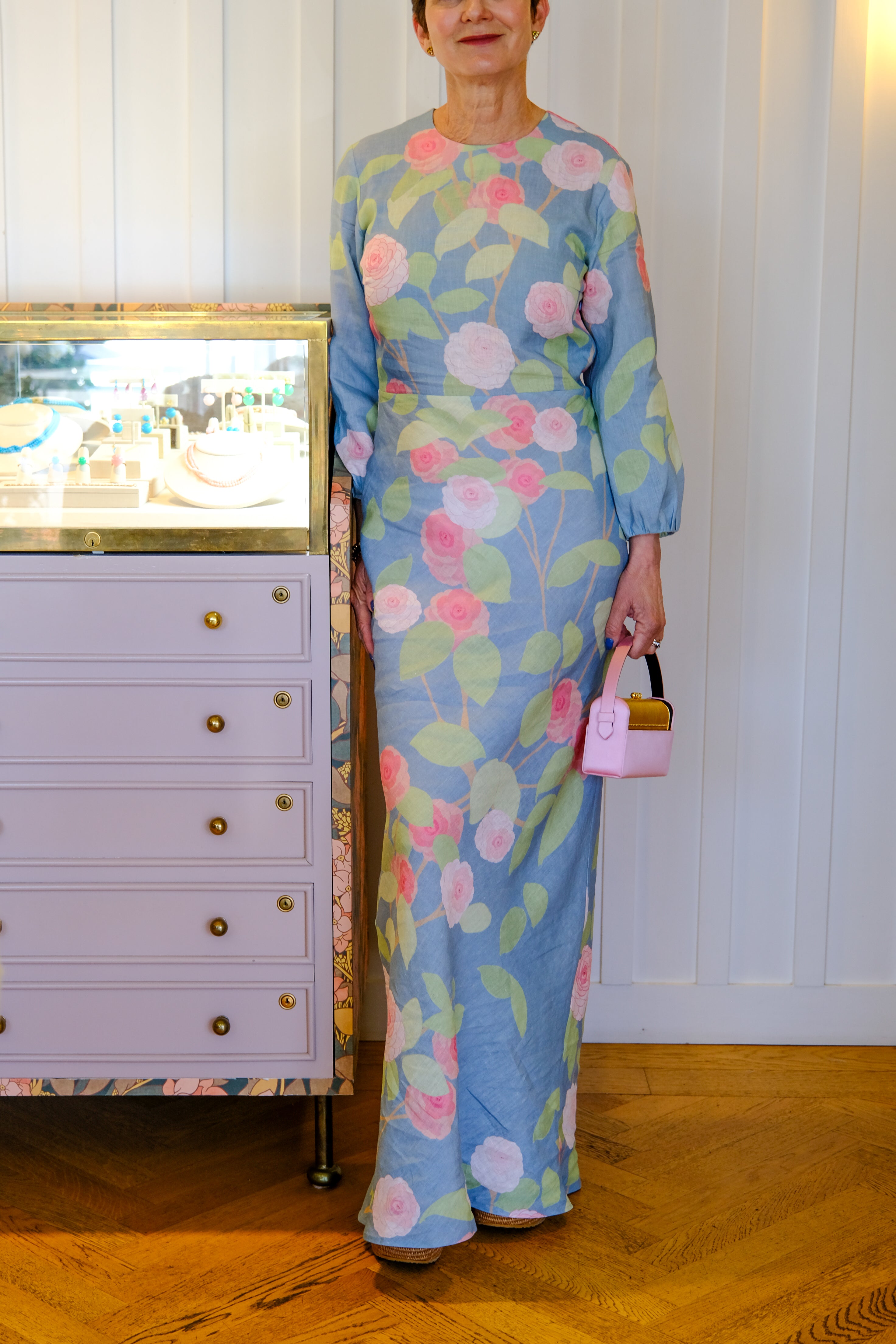 BERNADETTE | FLORAL BERNA LONG DRESS