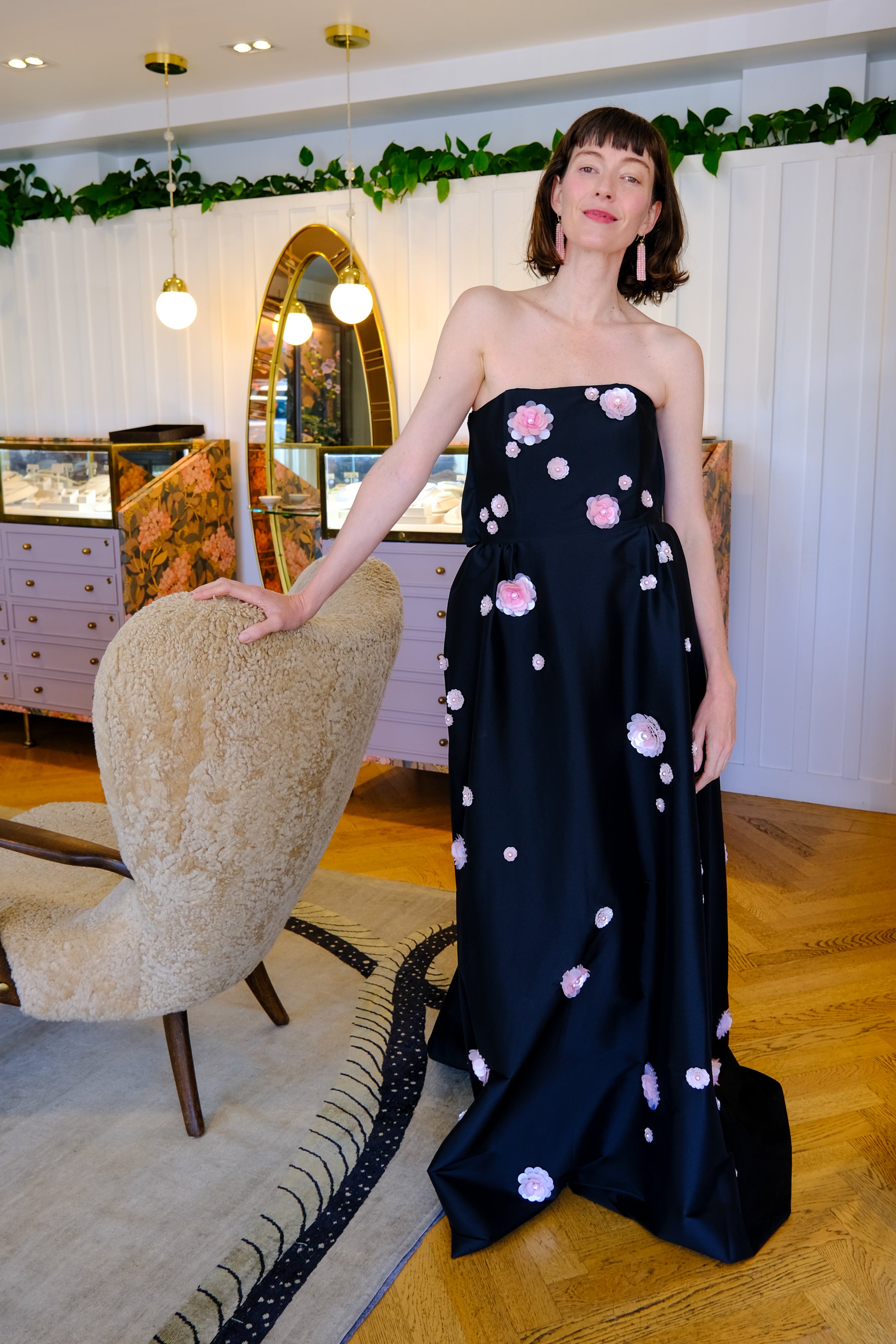 BERNADETTE | STRAPLESS EMBROIDERED MARCH GOWN