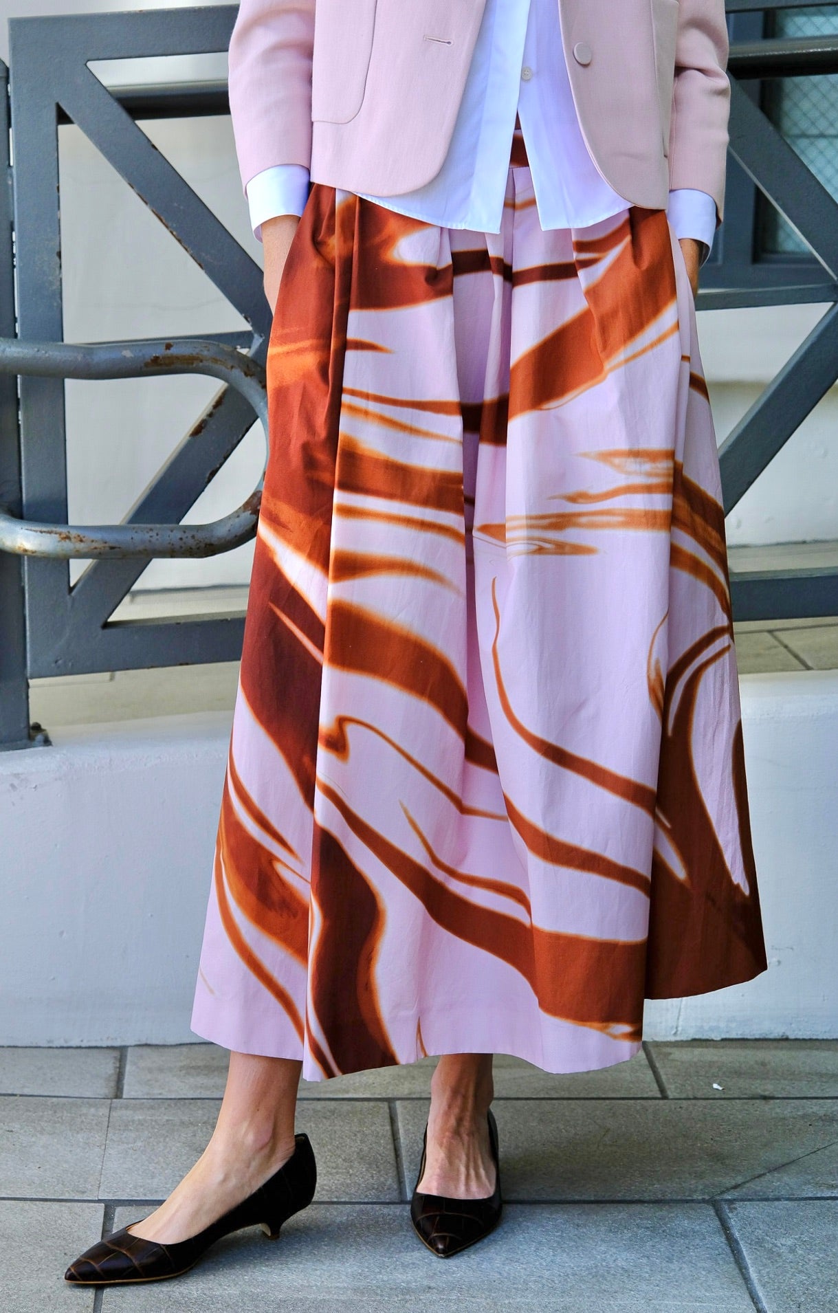 DRIES VAN NOTEN | PRINTED MIDI SKIRT