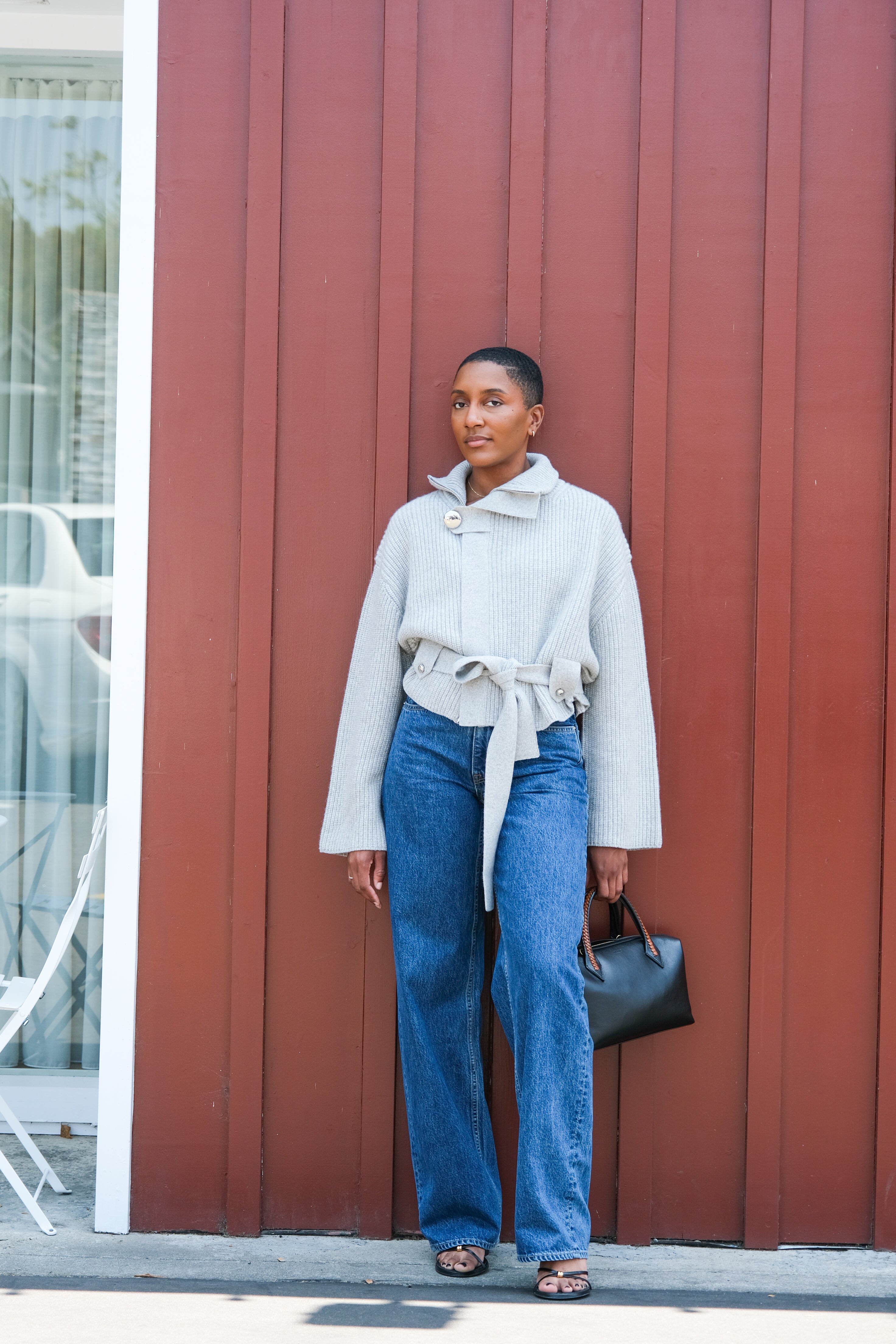 BRANDON MAXWELL | ZIP FRONT NEAL SWEATER