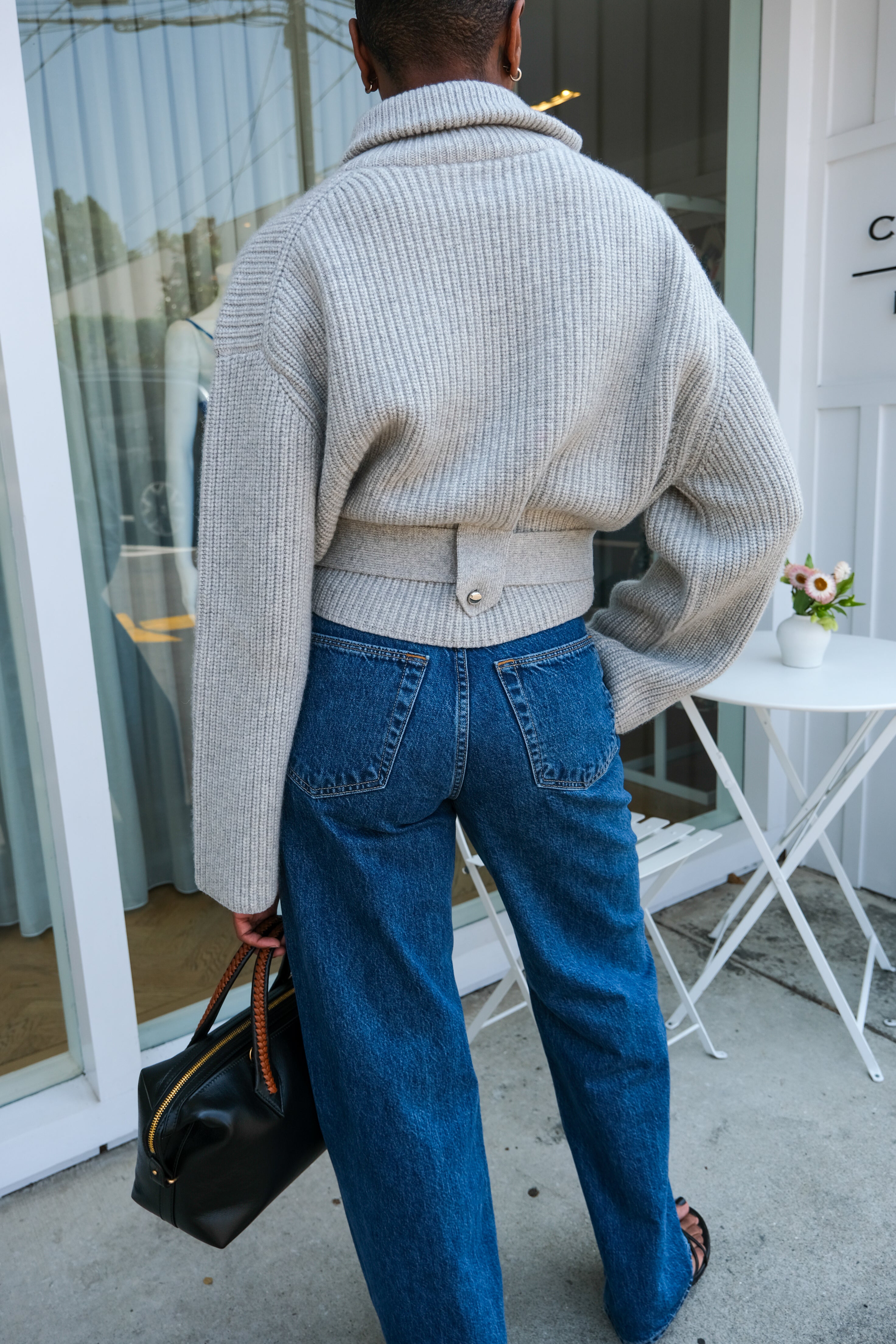 BRANDON MAXWELL | ZIP FRONT NEAL SWEATER