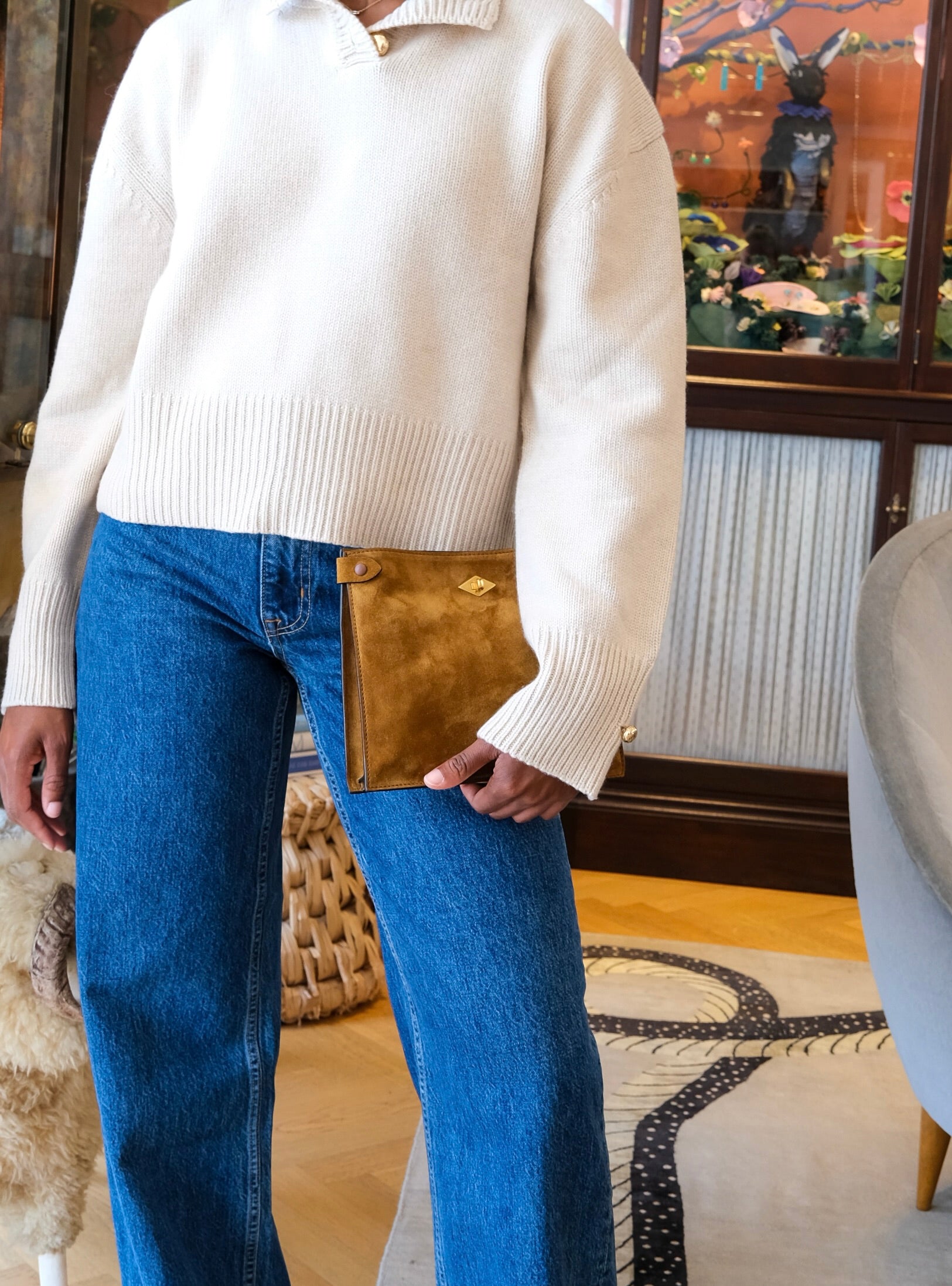 METIER | SUEDE STOWAWAY CROSSBODY BAG