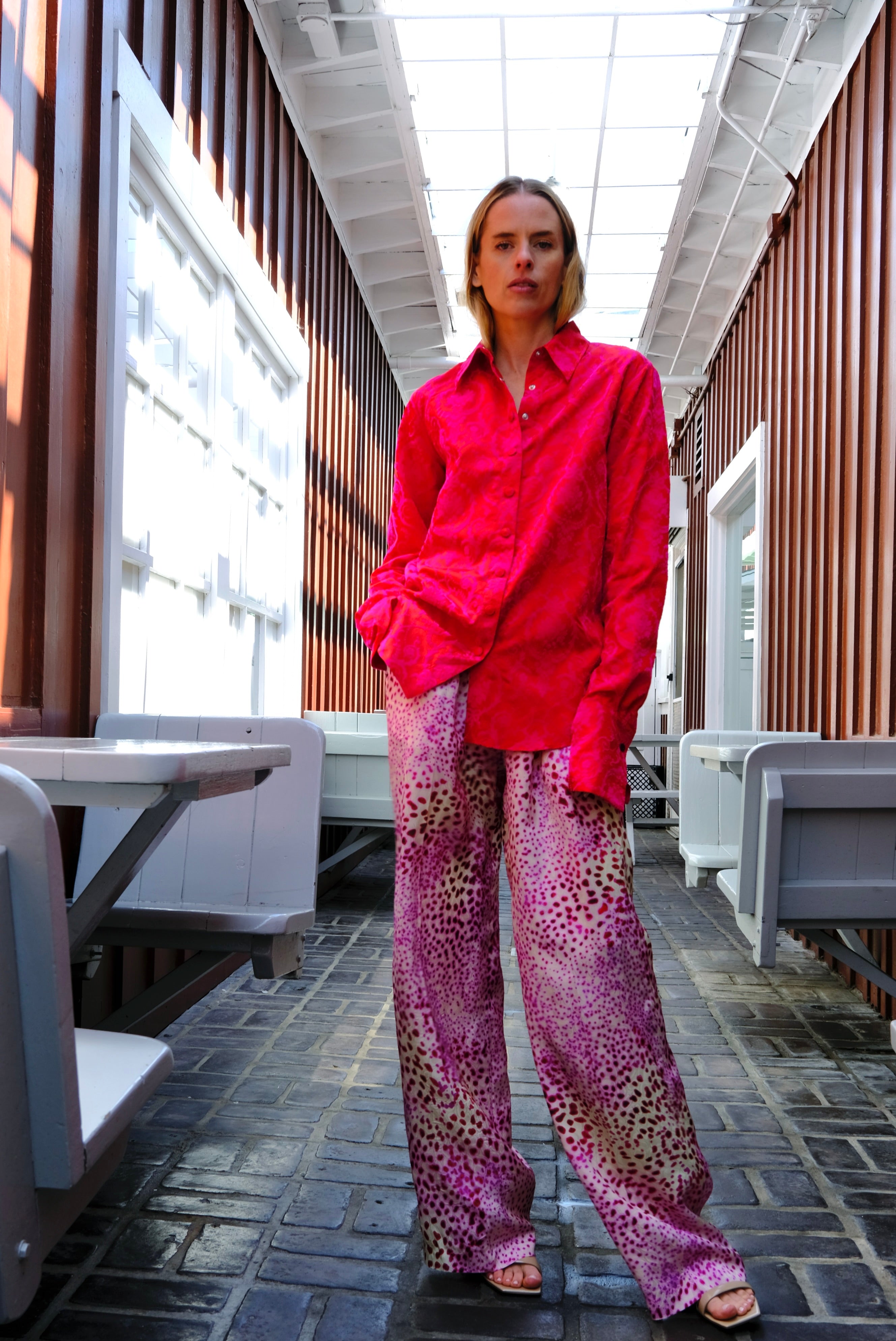 DRIES VAN NOTEN | JACQUARD FLORAL BUTTON DOWN BLOUSE